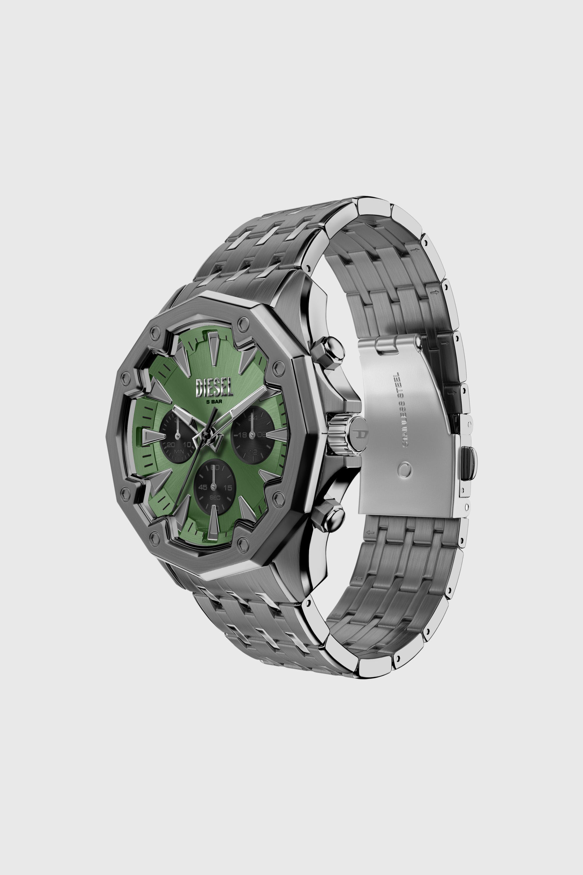 Diesel - DZ4711 WATCH, Man's Stinger gunmetal stainless steel watch in Dark grey - 7