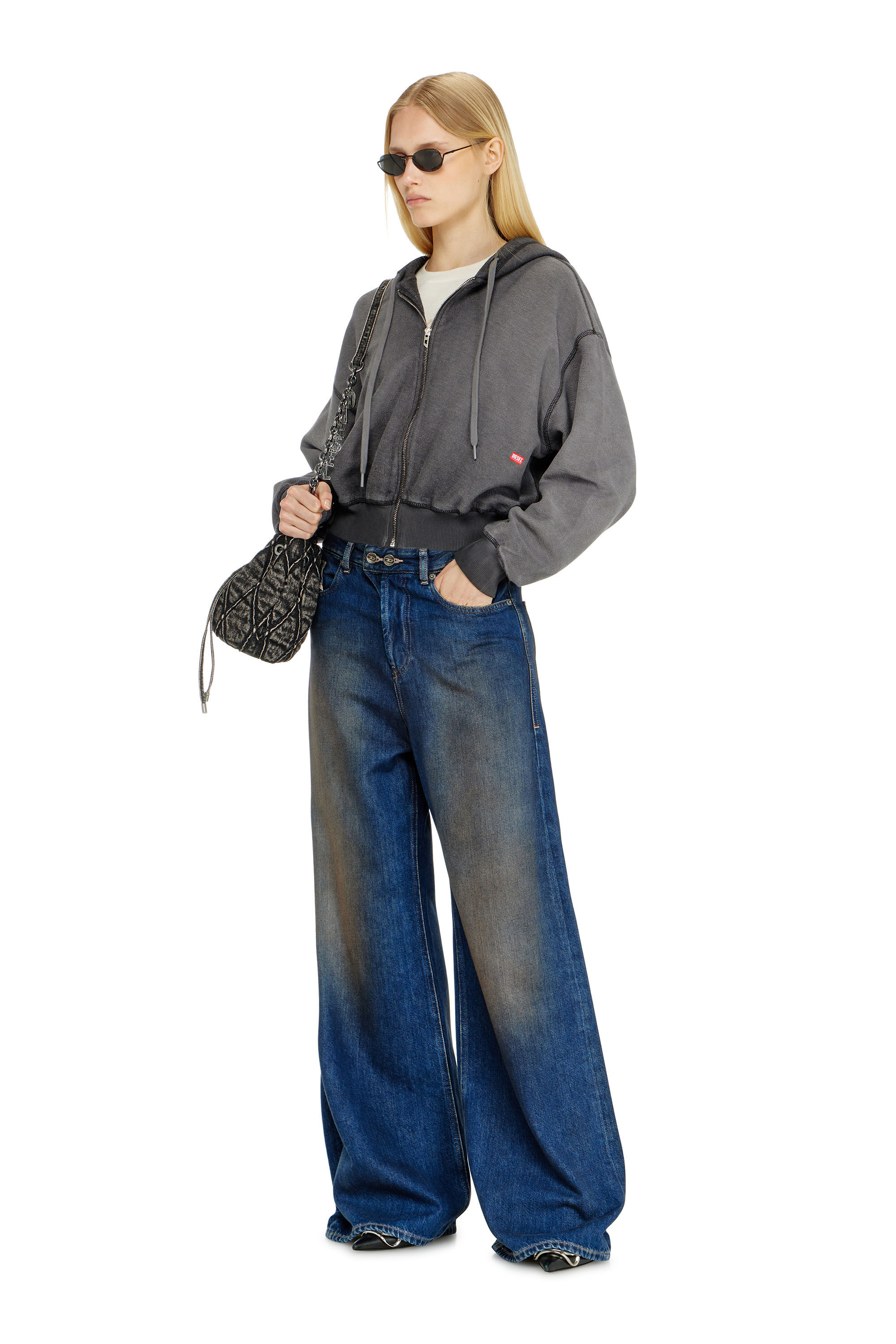 Diesel - Woman's Relaxed Jeans 1996 D-Sire 09P47, Dark Blue - 1