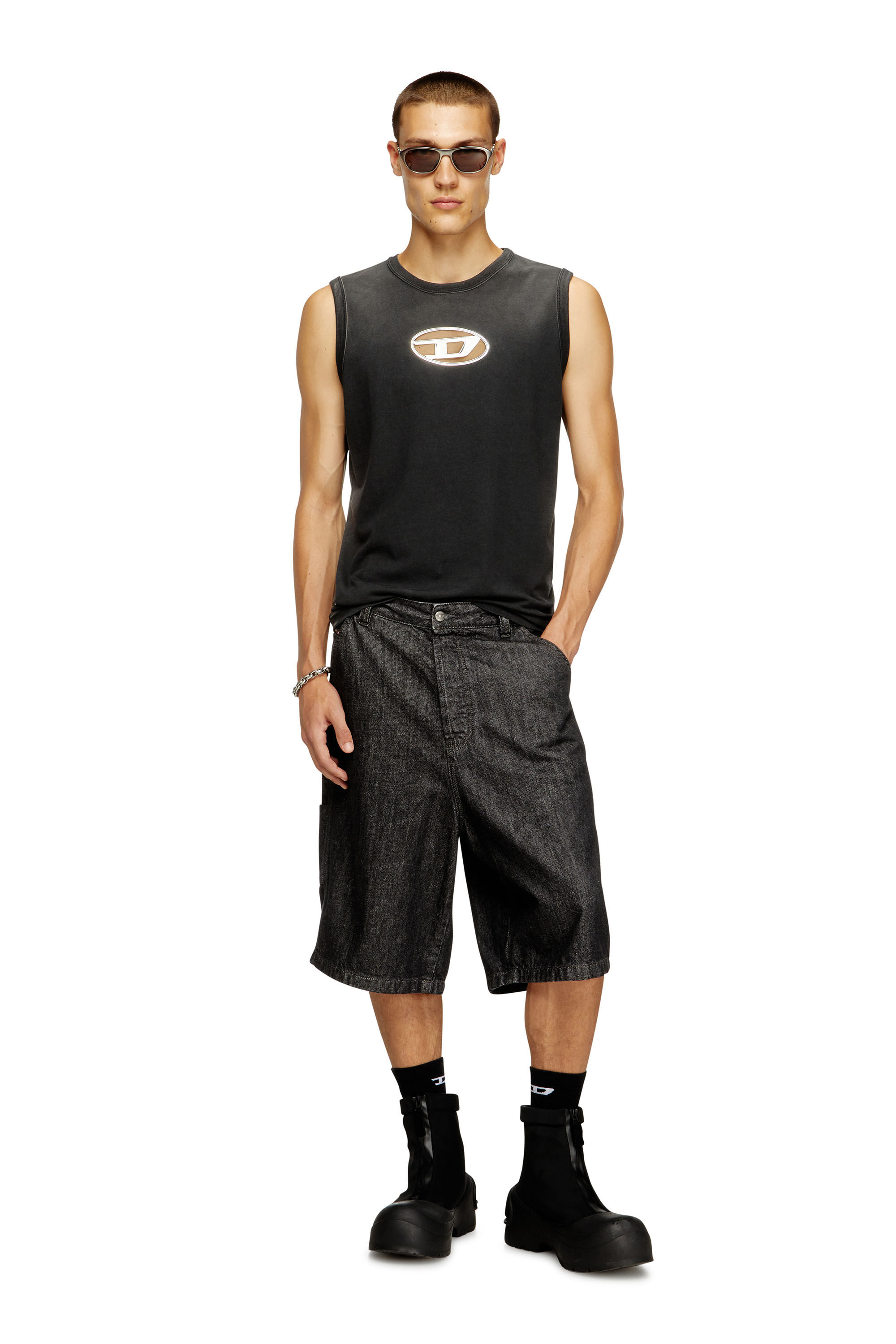 Diesel Faded タンクトップwith puffy Oval D Diesel Faded tank top with puffy Oval D - T-Shirts Mens in