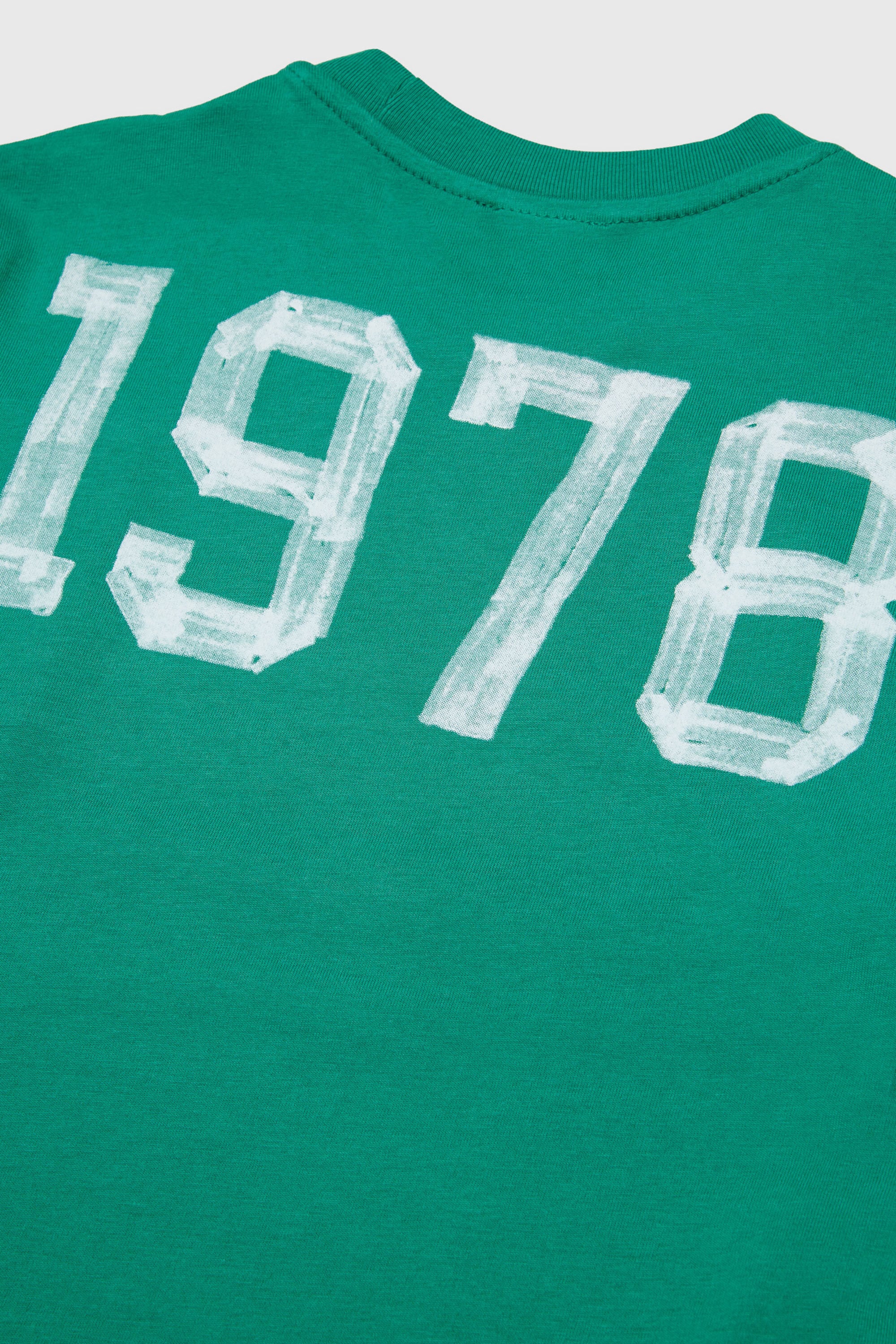 Diesel - TBAND OVER, Man's Cotton T-shirt with varsity graphics in Green - 4
