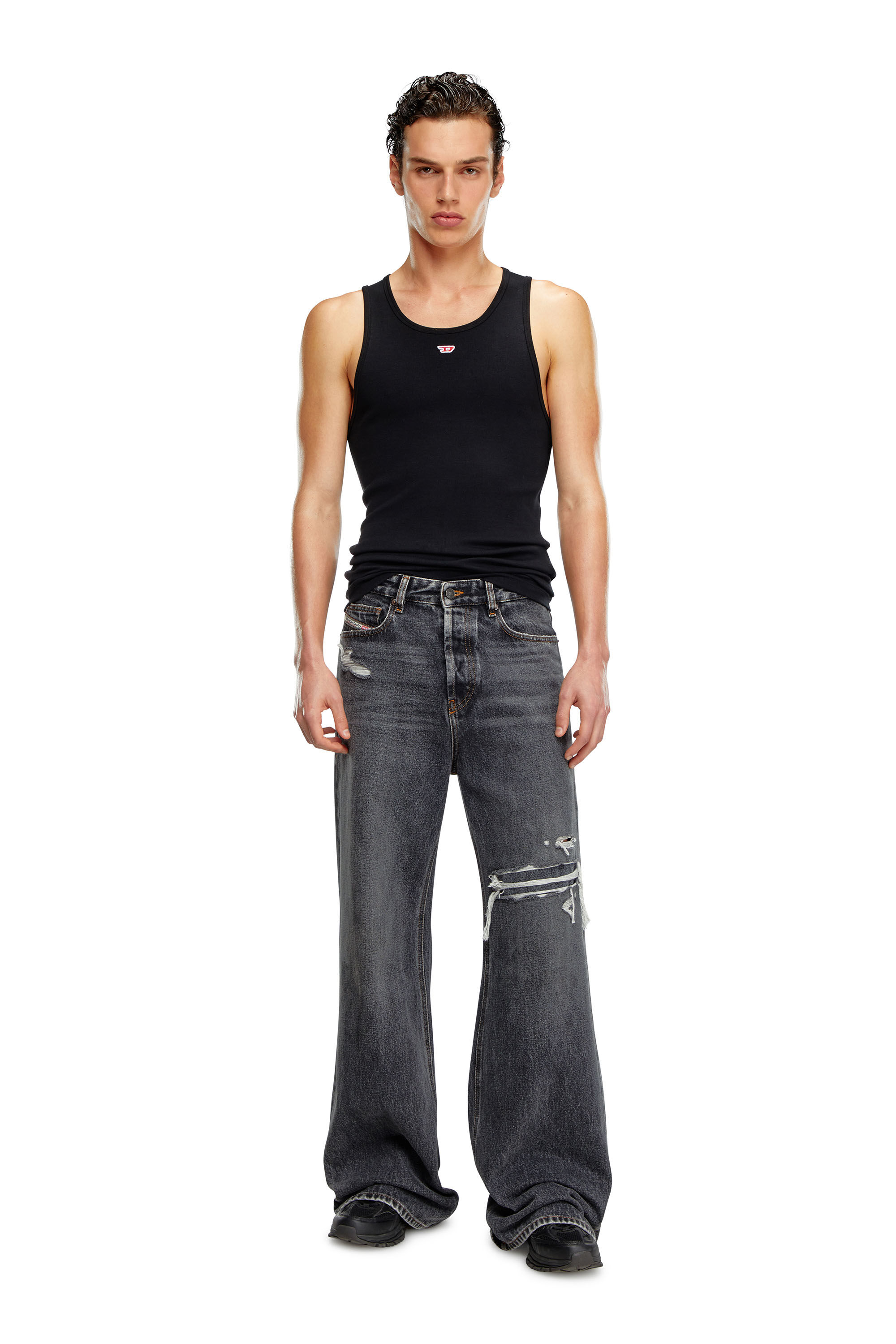 パンツ DIESEL Relaxed Jeans 1996 D-Sire 007f6 1996 D-Sire Woman: Relaxed Black/Dark grey Baggy Jeans | Diesel