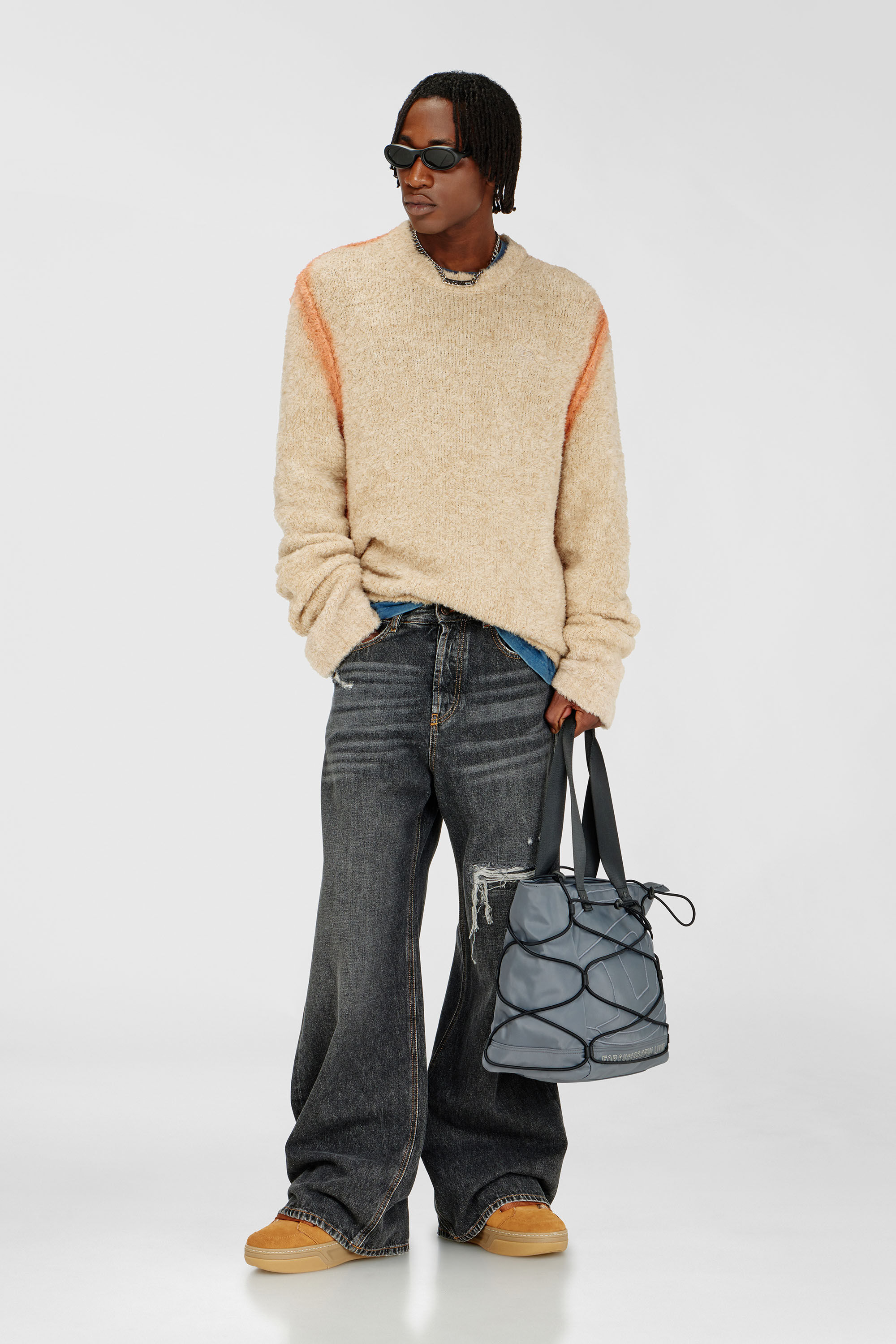 Diesel - Man's Relaxed Jeans D-Rise 007DN, Black/Dark grey - 1