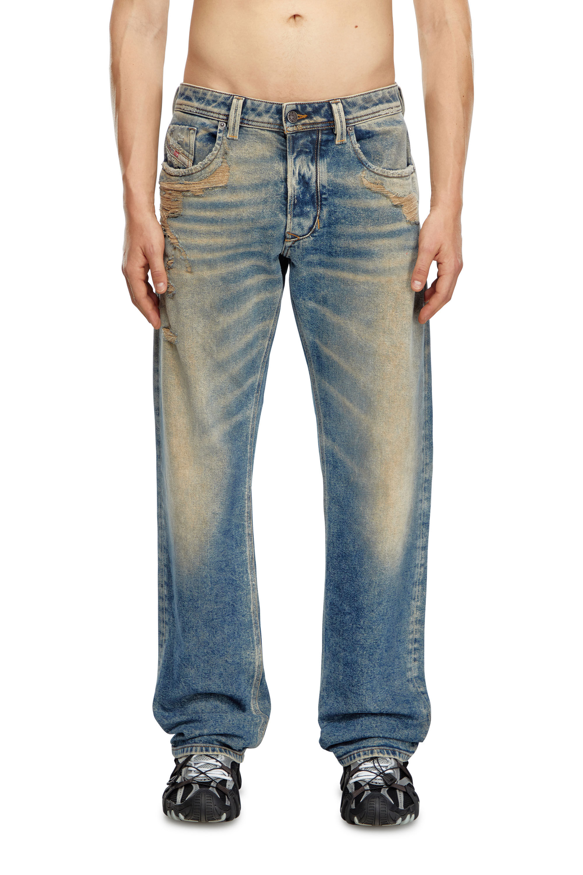 Diesel - Man's Straight Jeans 1985 Larkee 09K32, Medium blue - 3