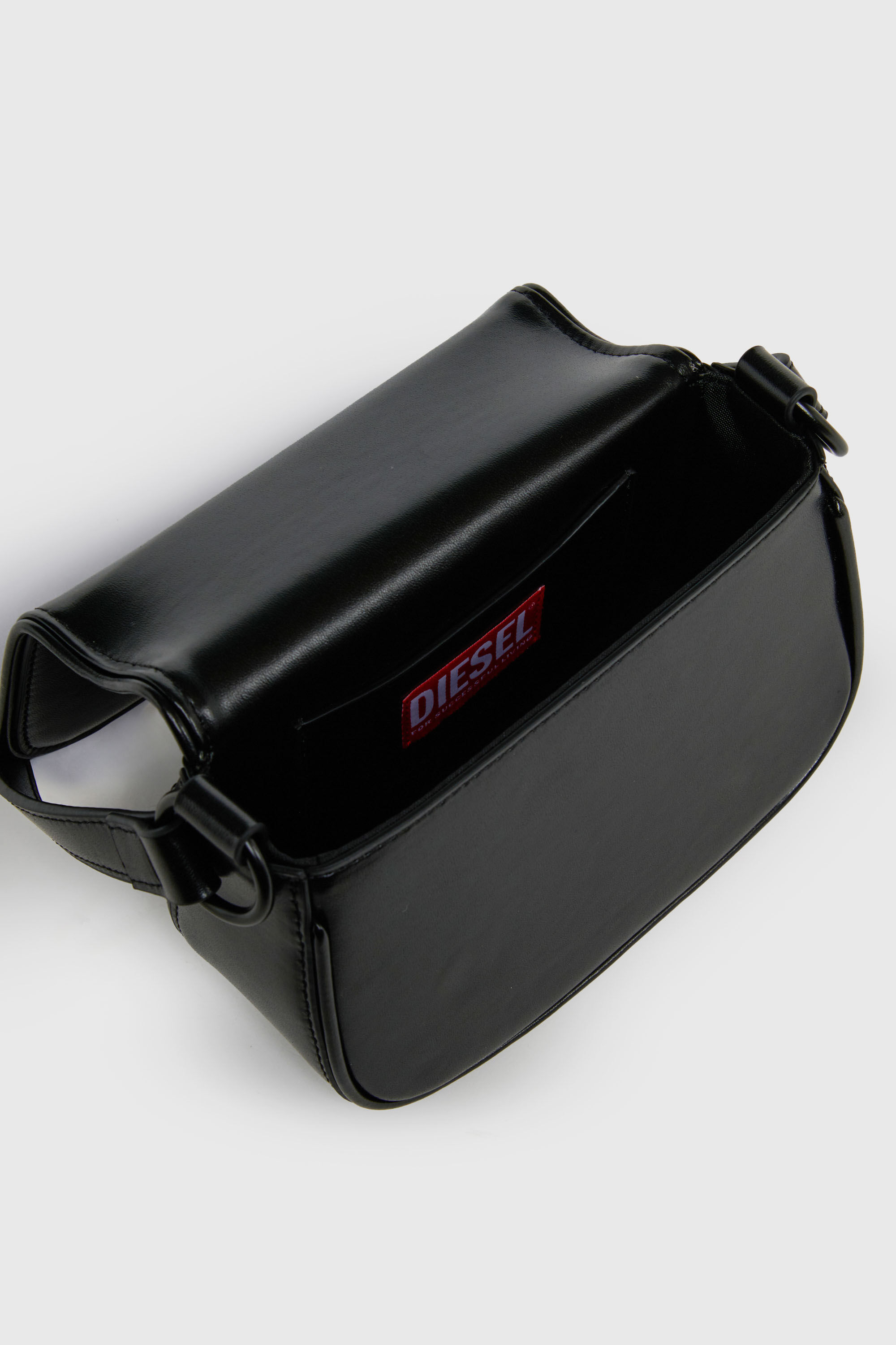 Diesel - WIRT, Woman's WIRT - Crossbody bag with embossed Oval D logo in Black - 4