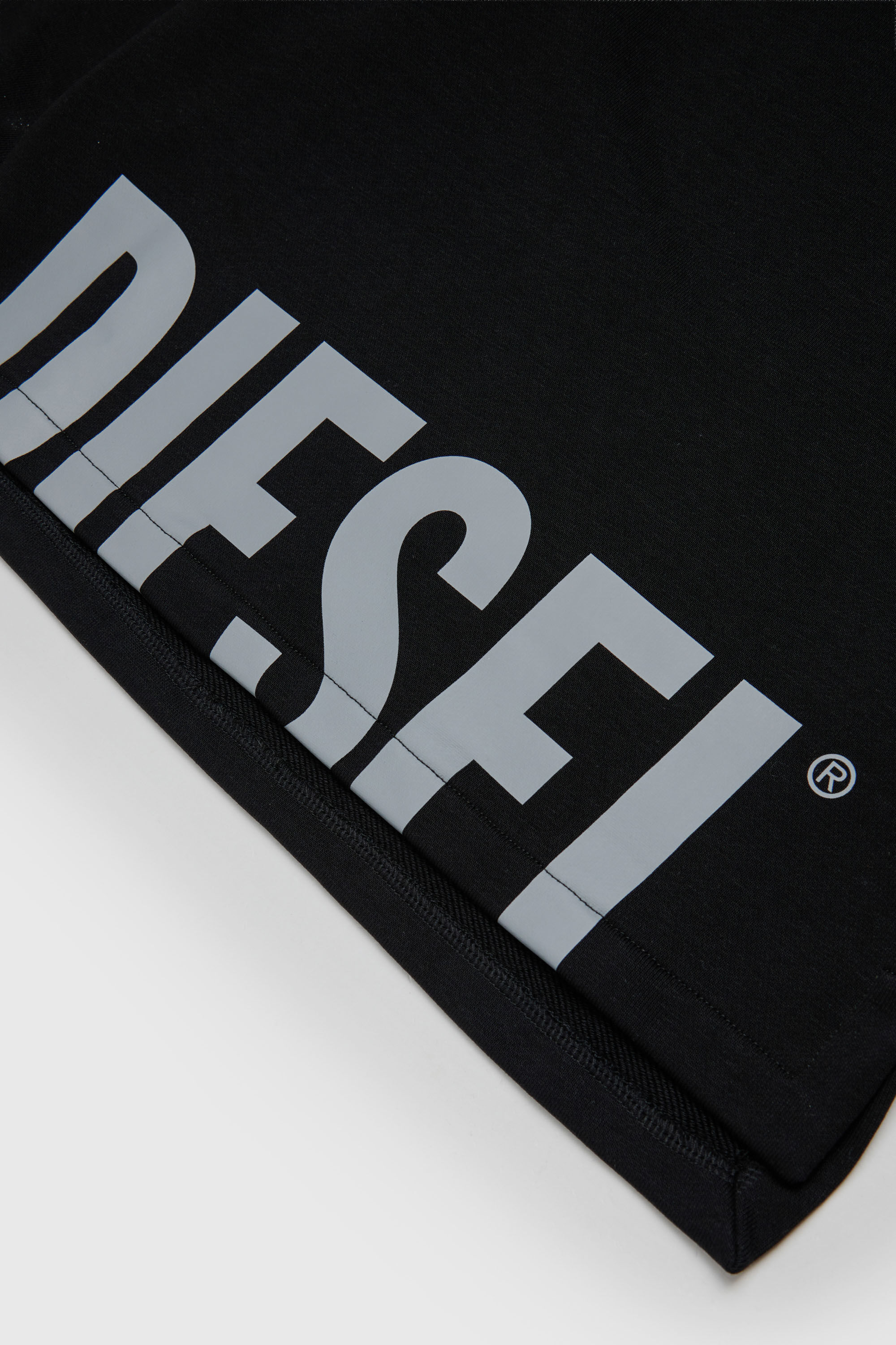 Diesel - SRES OVER, Man's Sweatshirt cut-off logo print in Black - 4