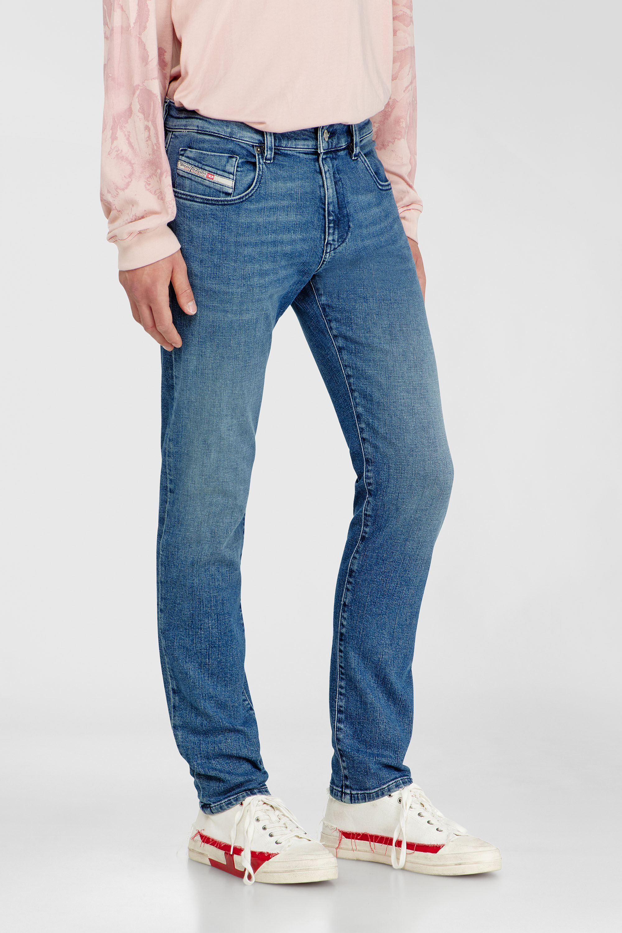 Diesel - Man's Slim Jeans 2019 D-Strukt 0HDBK, Medium blue - 7