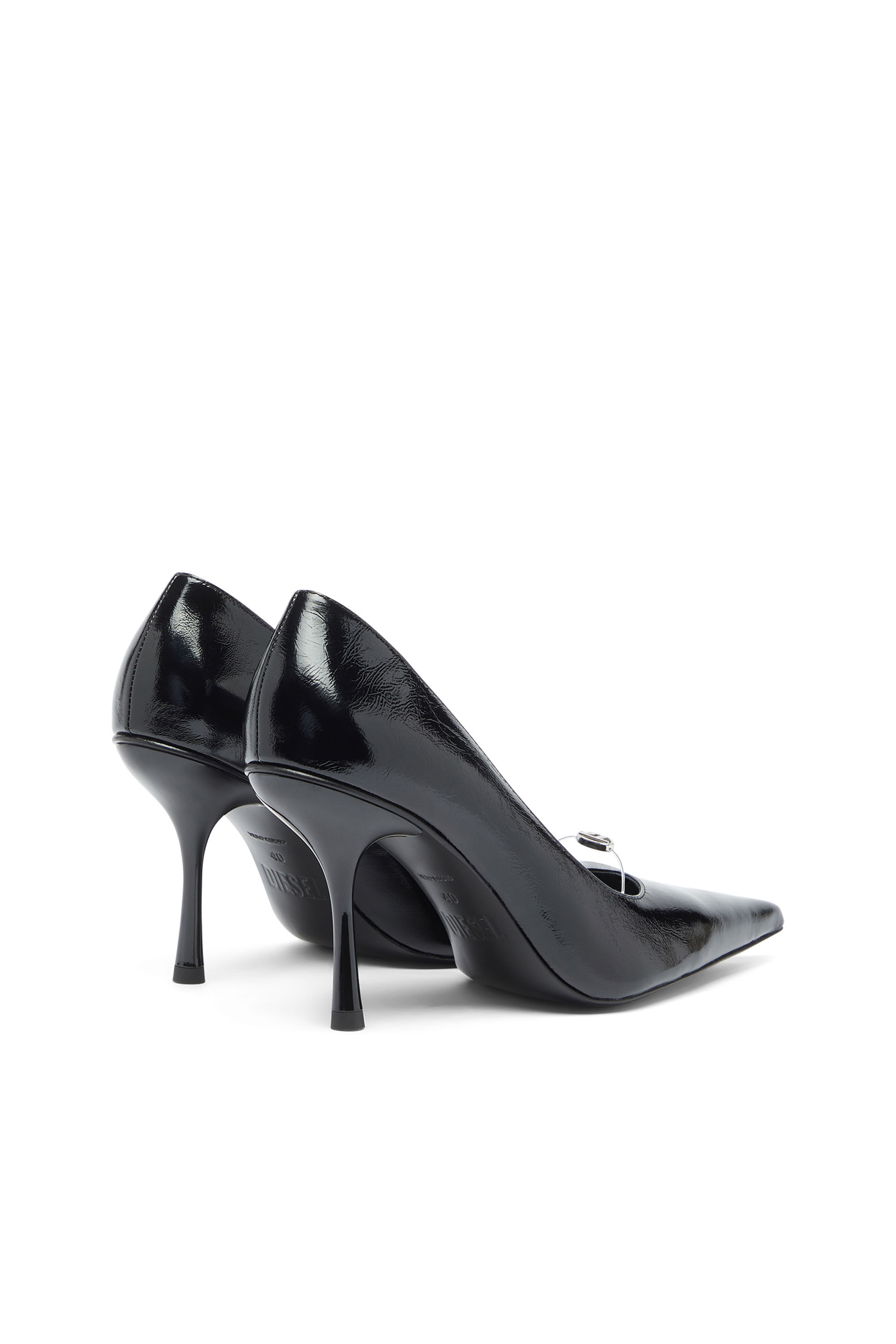 Diesel - D-JEWELS 90 P, Woman's D-Ten&Half - Pumps in naplak leather in Black - 3