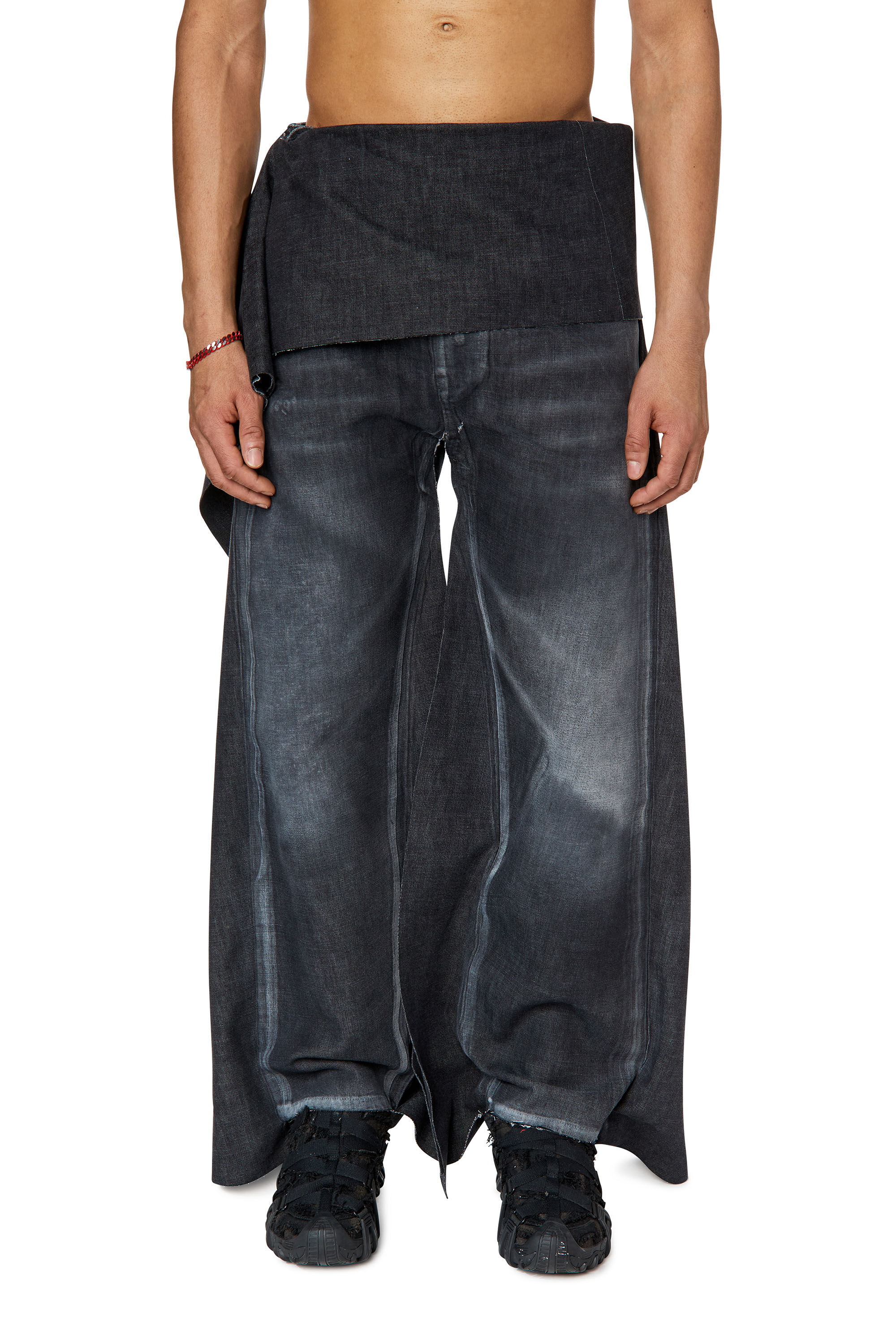 Diesel - 2010 D-Macs 007Q5 Straight Jeans, Black/Dark grey - Image 3