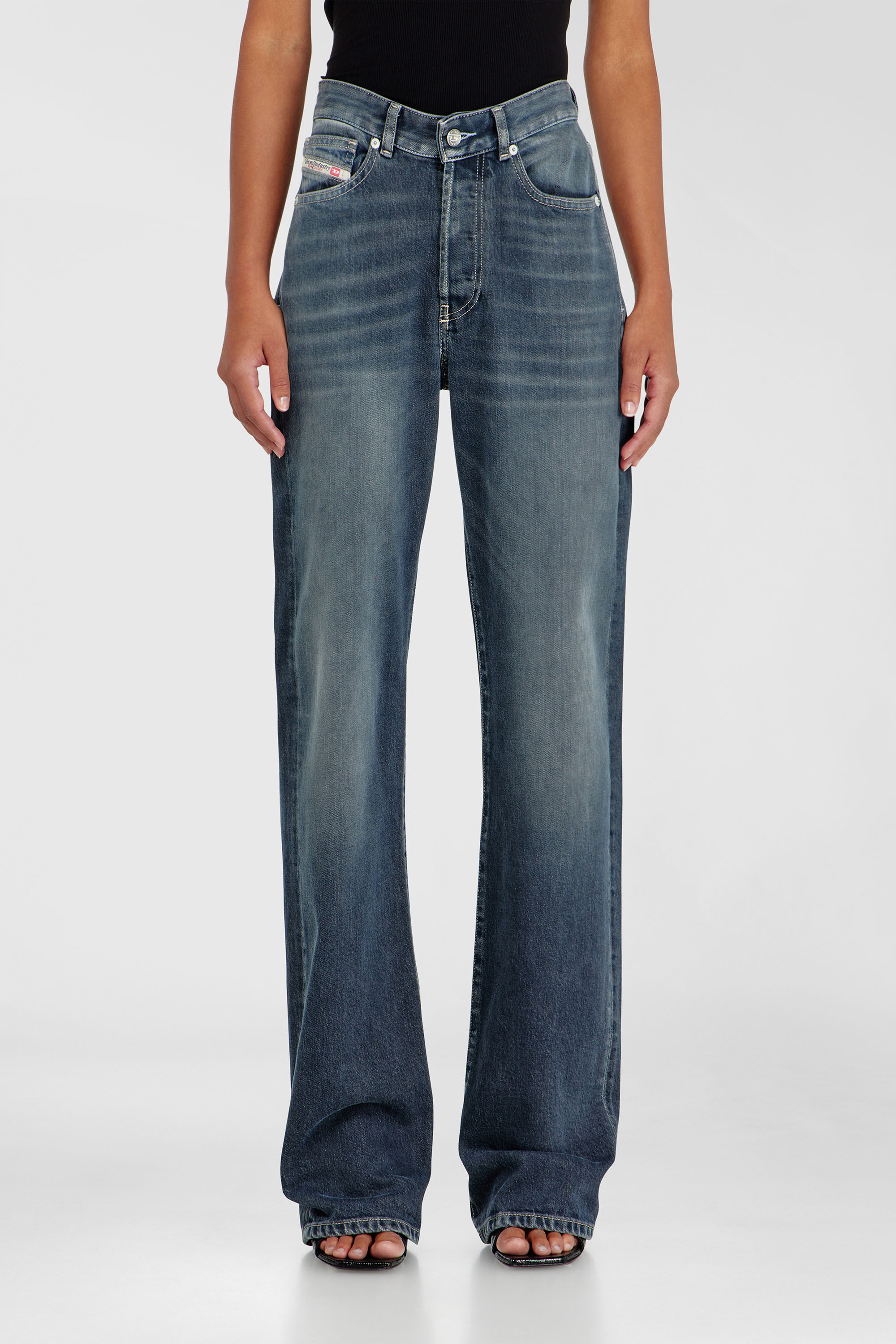 Diesel - Woman's Regular Jeans 1971 D-Sent 007EI, Dark Blue - 4