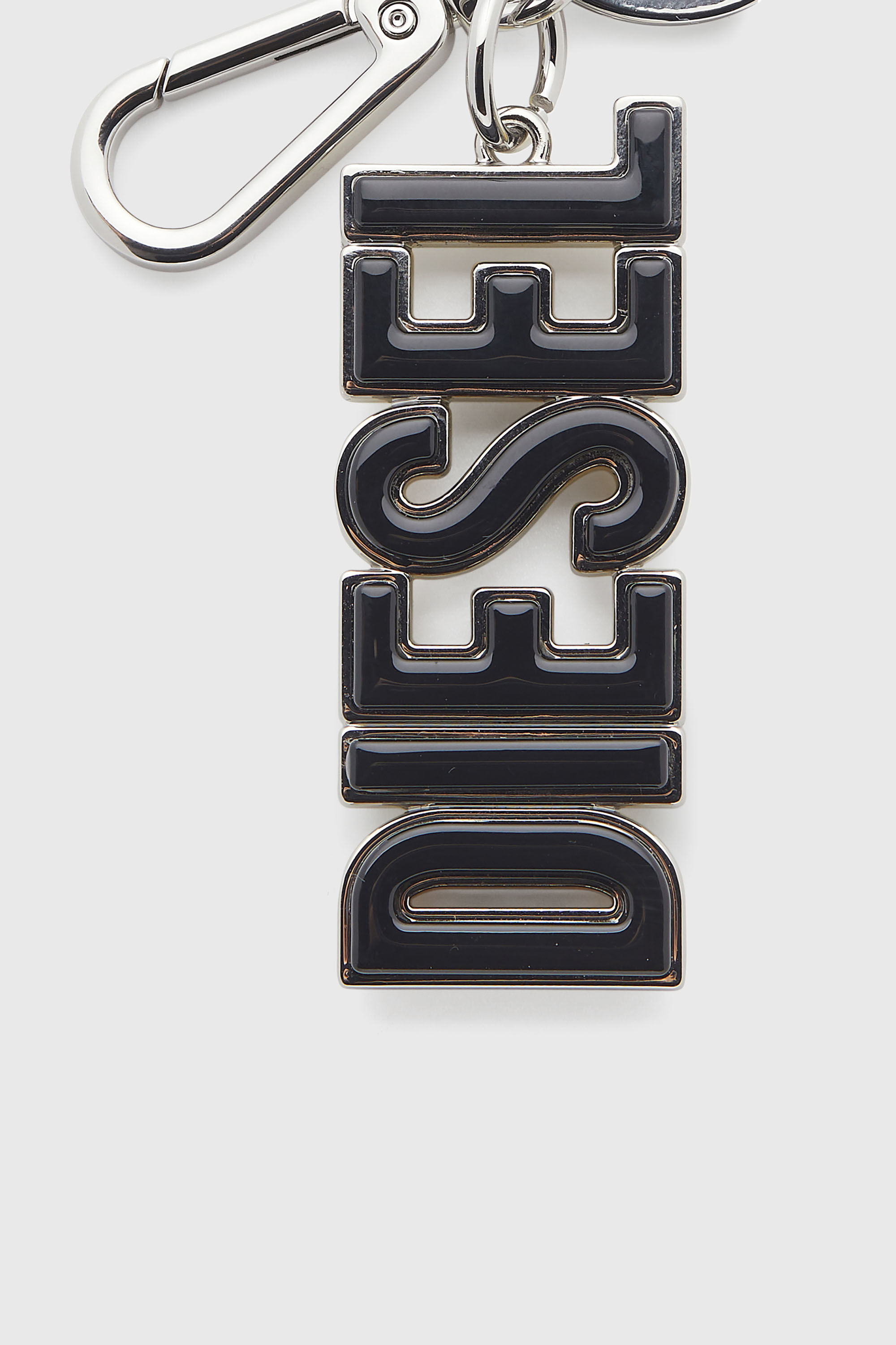 Diesel - DSL 3D KEY RING, Man's Metal and resin DIESEL keyring in Black/Yellow - 3