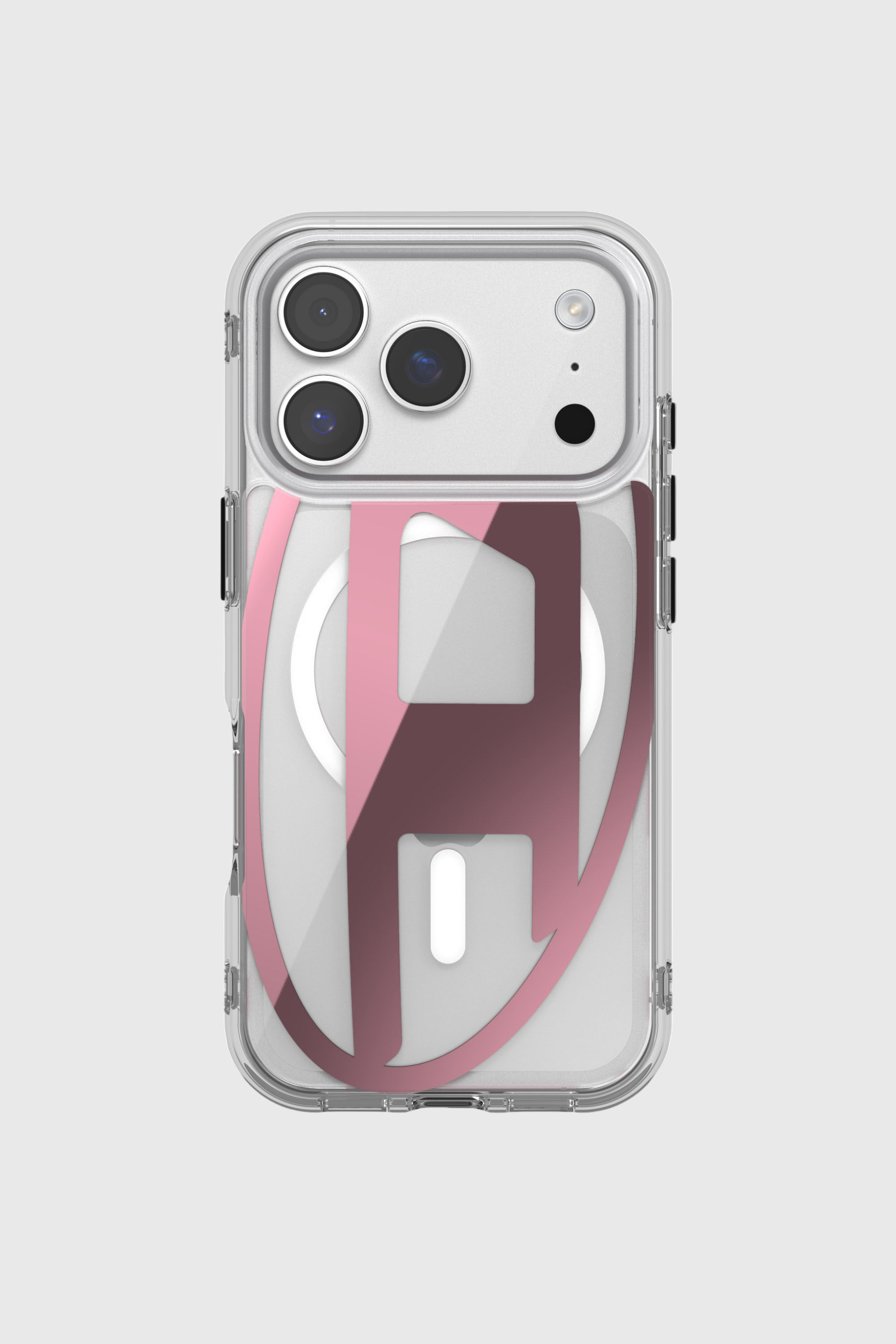 Diesel - 60421 AOP CASE, Unisex's Oval D metallic case with magsafe for iPhone 17 Pro in Pink - 2
