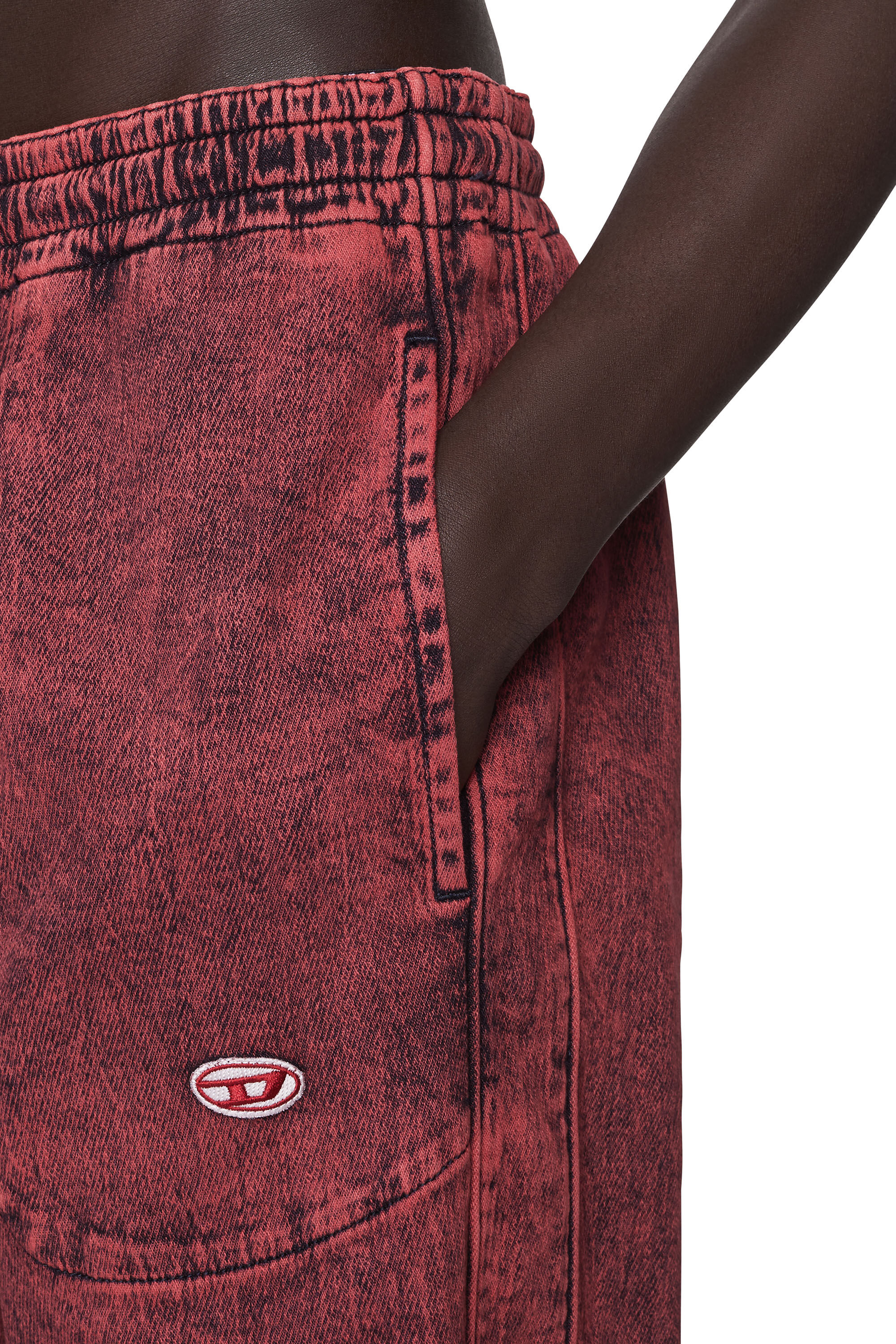 Diesel - D-Martians Track Denim 09D16 Straight, Red - Image 5