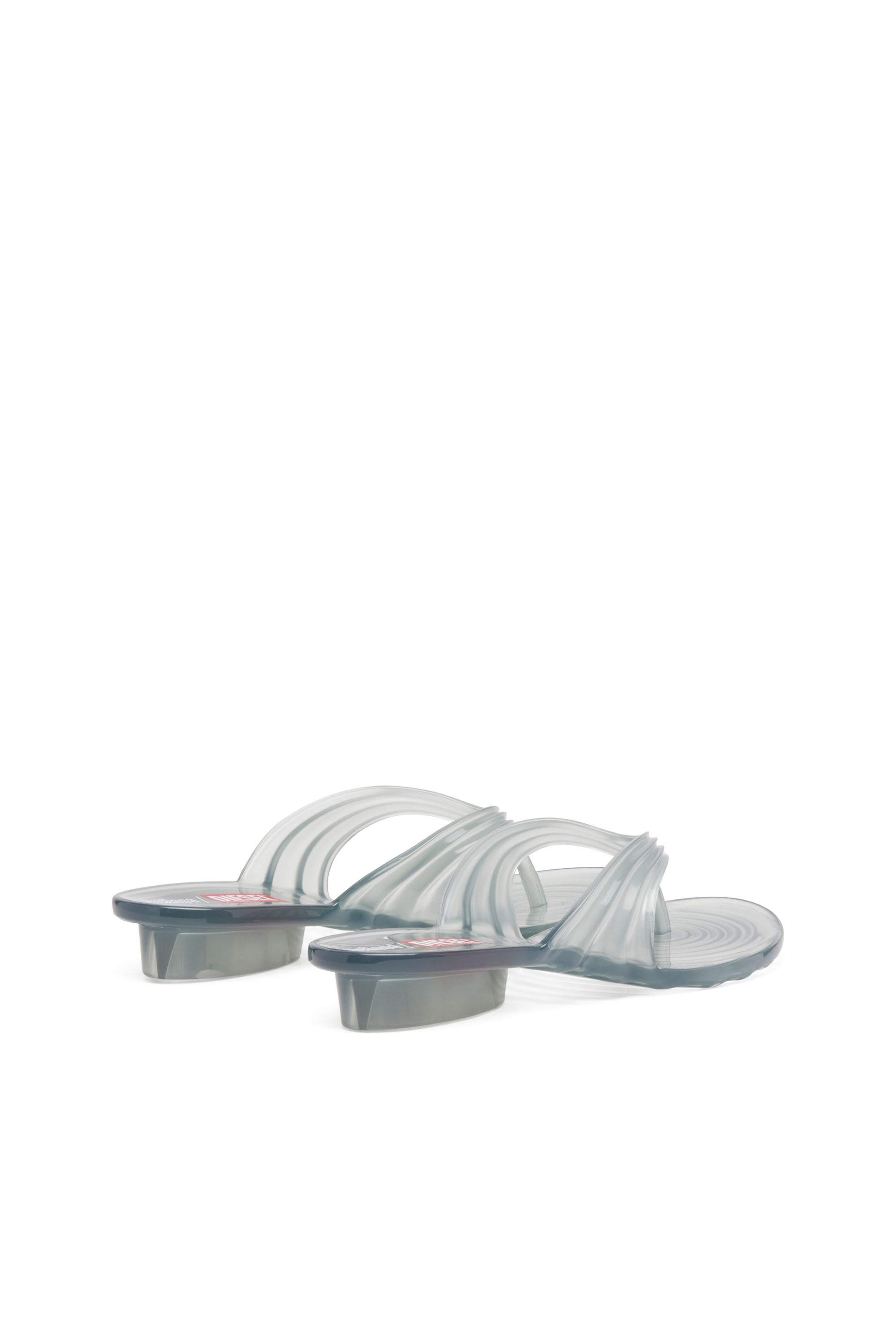 Diesel - MELISSA QUANTUM THONG, Woman's Sculptural flip-flops in Melflex&reg; in Light Grey - 3