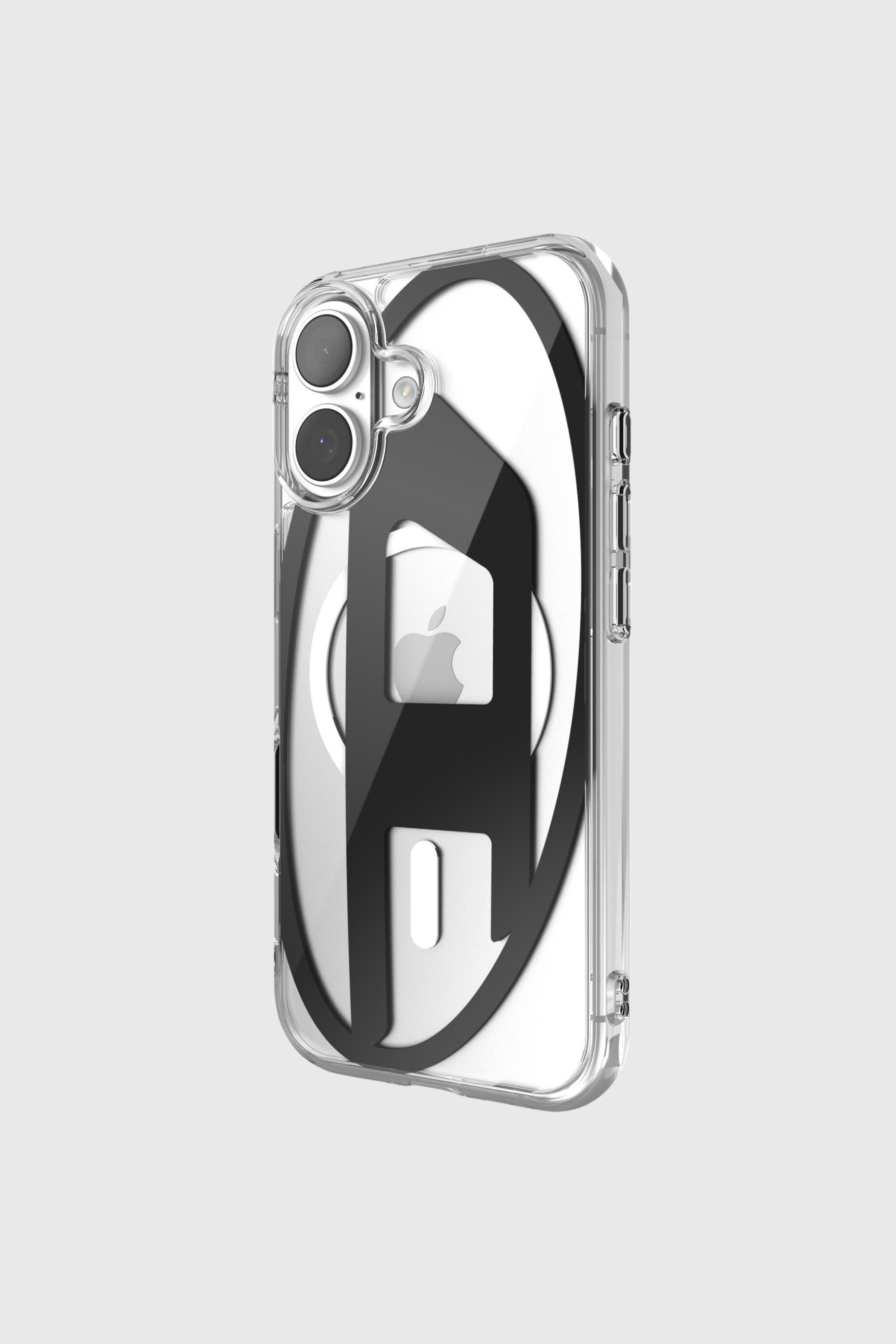Diesel - 60415 AOP CASE, Unisex's Oval D metallic case with magsafe for iPhone 17 in Black - 3
