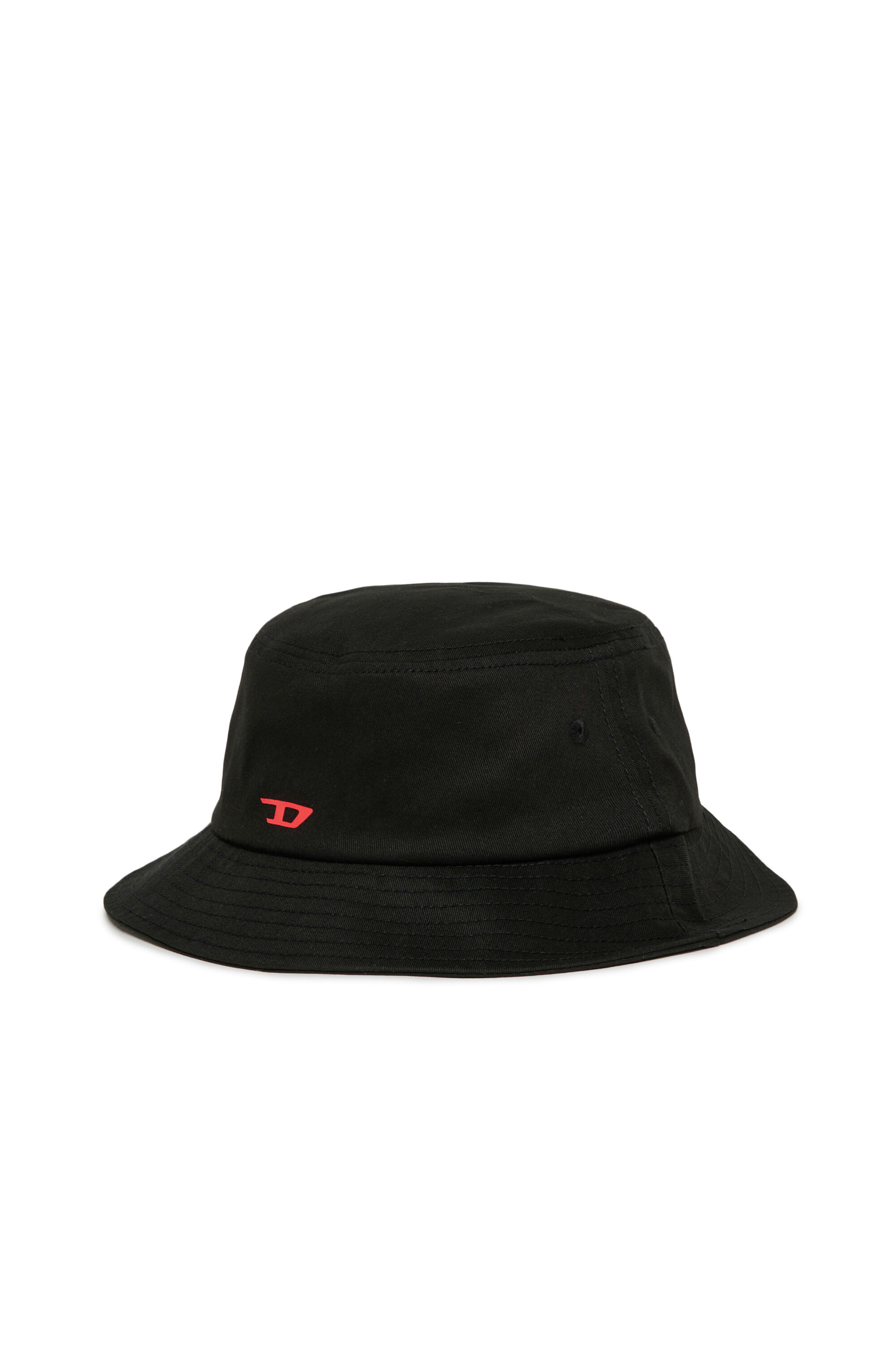 Diesel - FILAD, Man's Bucket hat in cotton with D embroidery in Black - 1