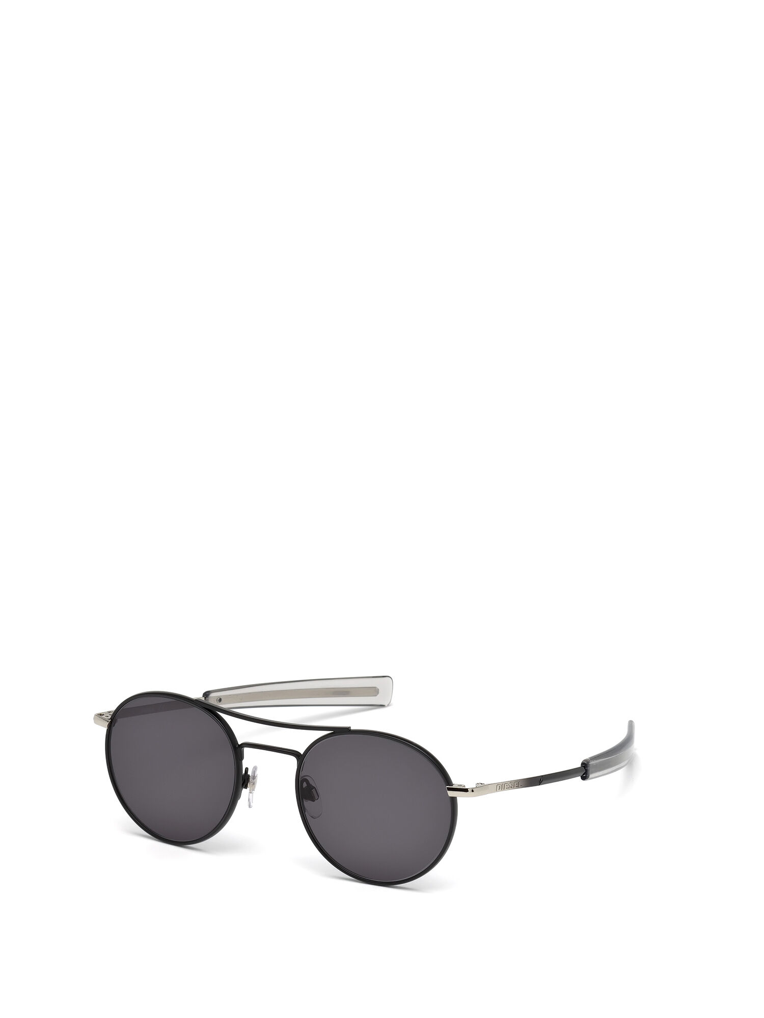 Diesel - DL0220, Man's Round shape eyewear with thin temples in Black - 4