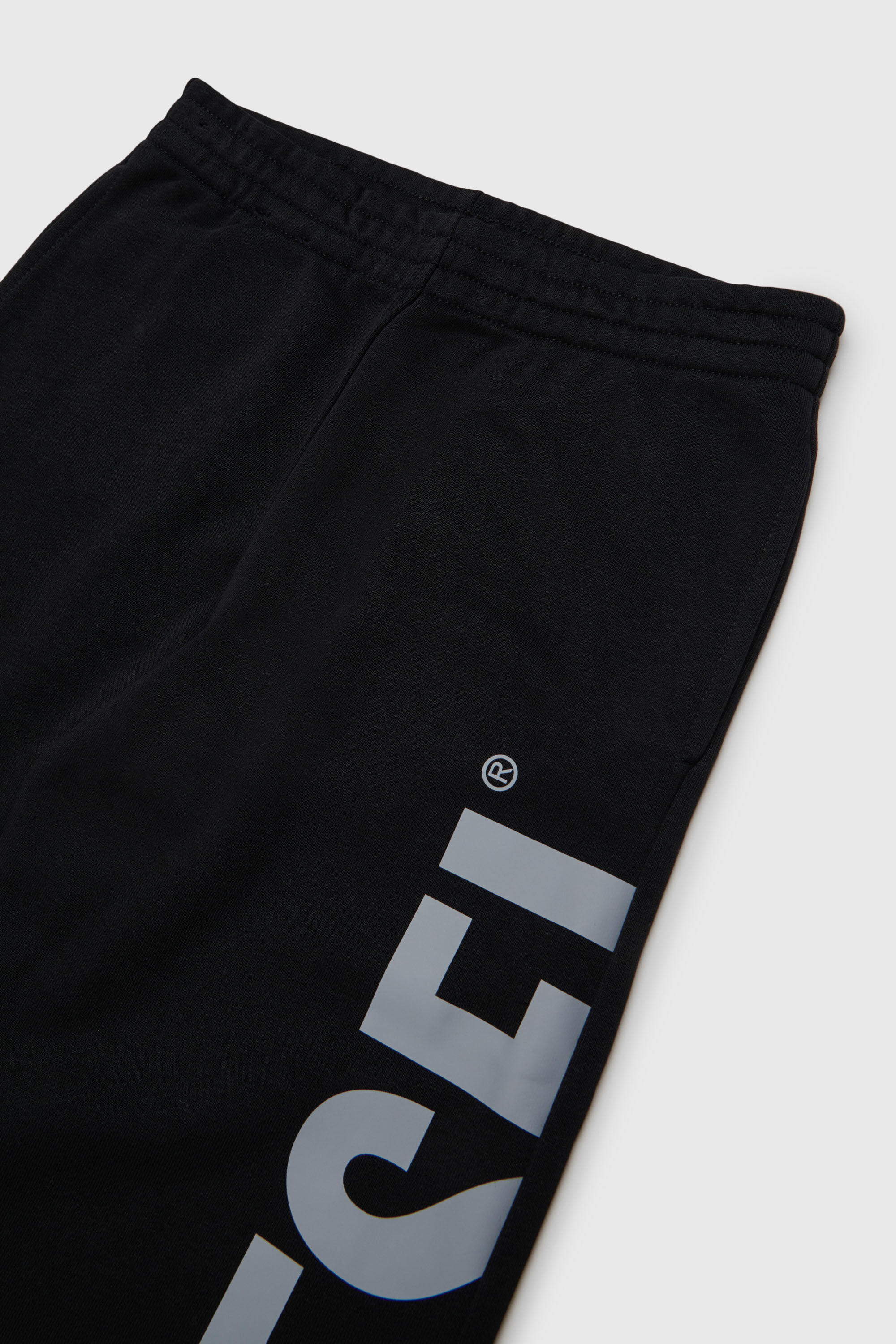 Diesel - PRES, Man's Sweatpants with cut-off logo print in Black - 3
