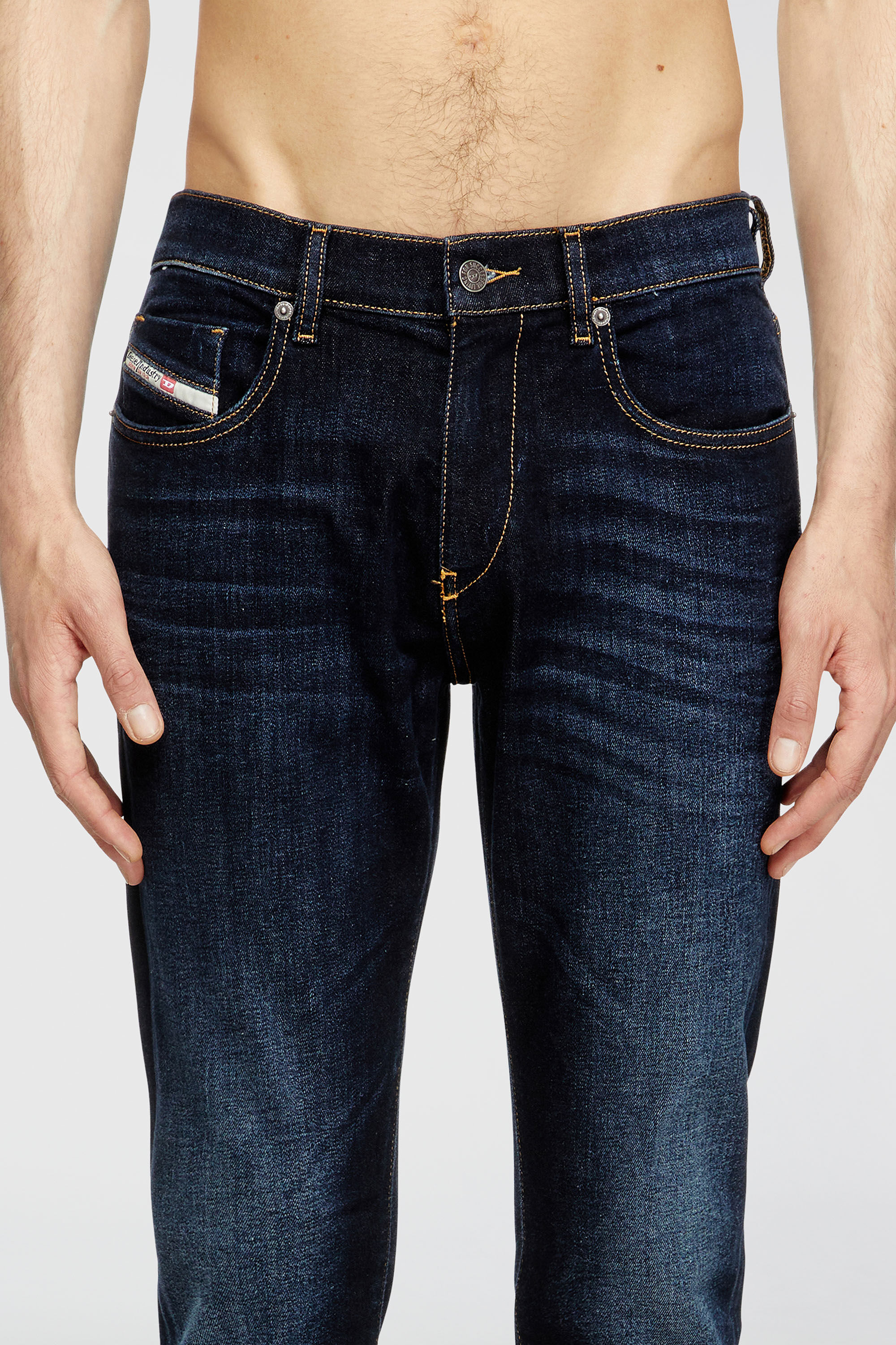 Diesel - Man's Slim Jeans 2019 D-Strukt 009ZS, Dark Blue - 5