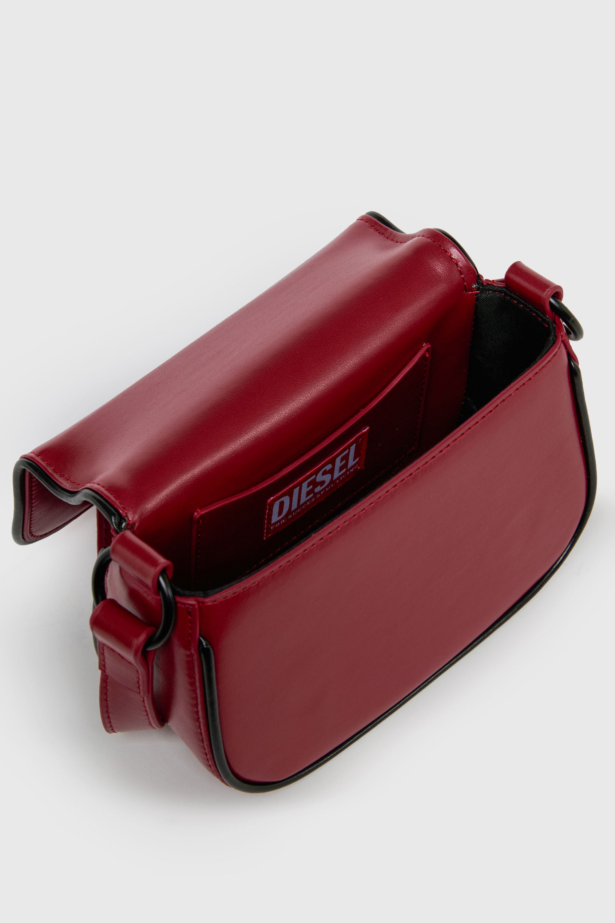 Diesel - WIRT, Woman's WIRT - Crossbody bag with embossed Oval D logo in Red - 4