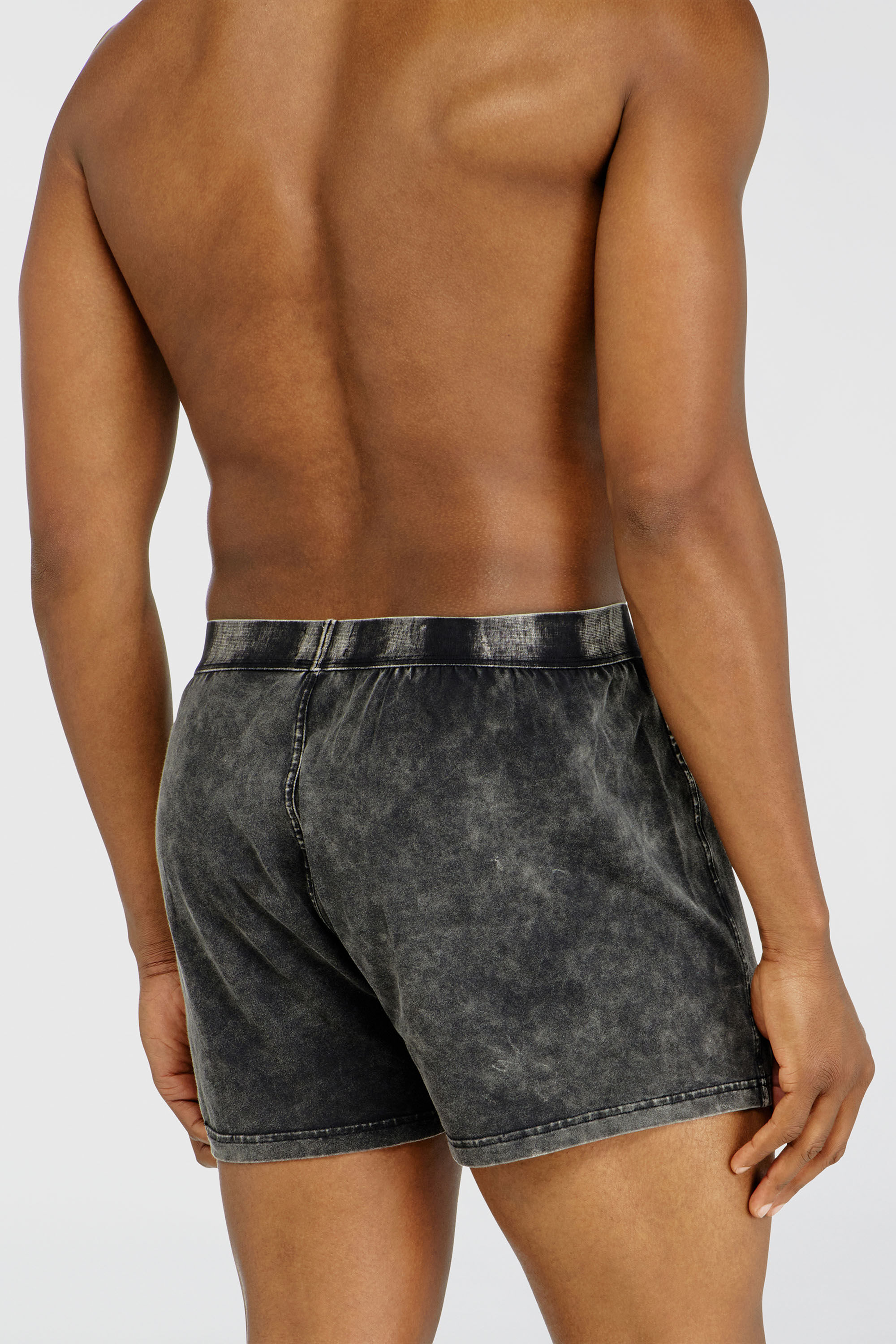 Diesel - STARPER-EL-DNM, Man's Boxer briefs in cotton with denim effect in Dark grey - 4