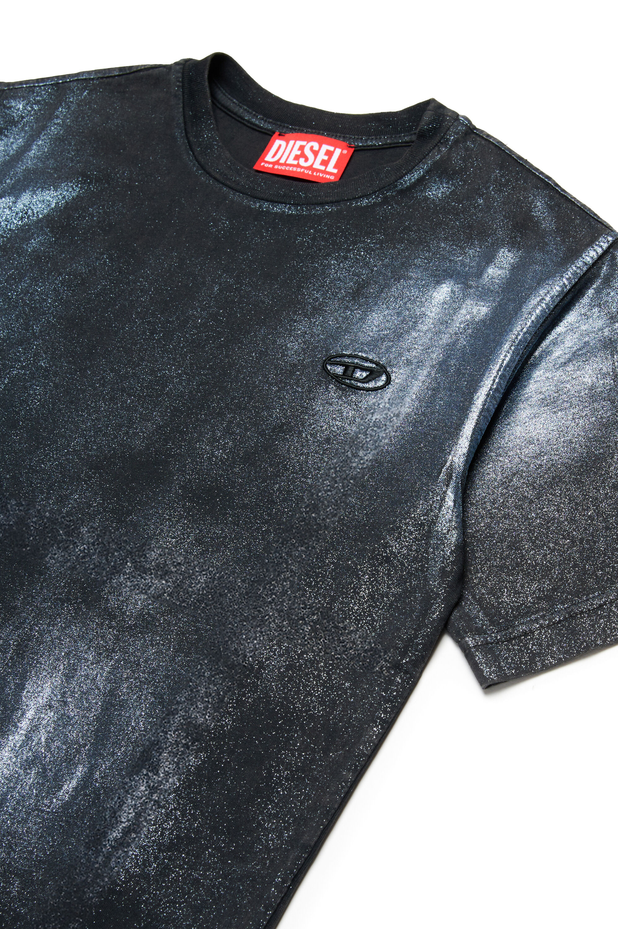Girl's Faded T-shirt with metallic effects | Black | Diesel SE