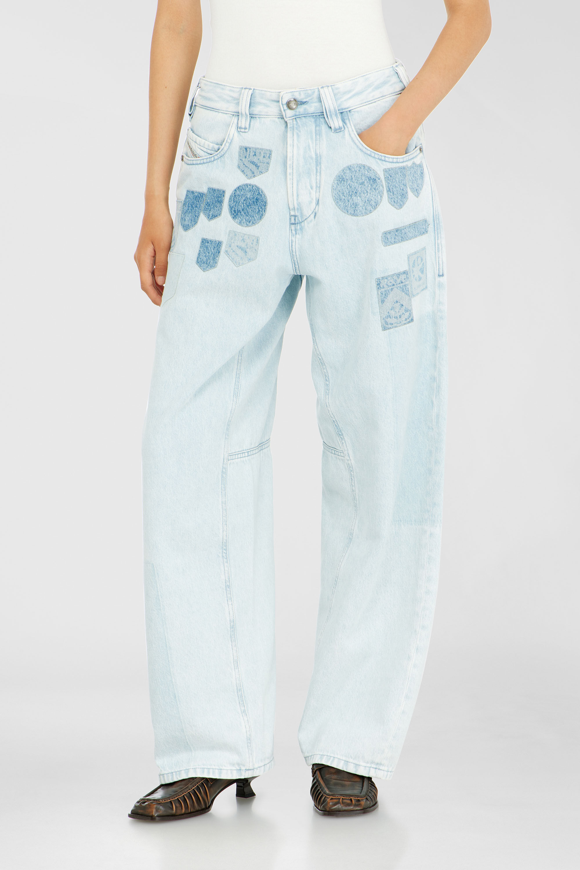 Diesel - Unisex's Relaxed Jeans 1997 D-Enim-M 0IFBQ, Light Blue - 6