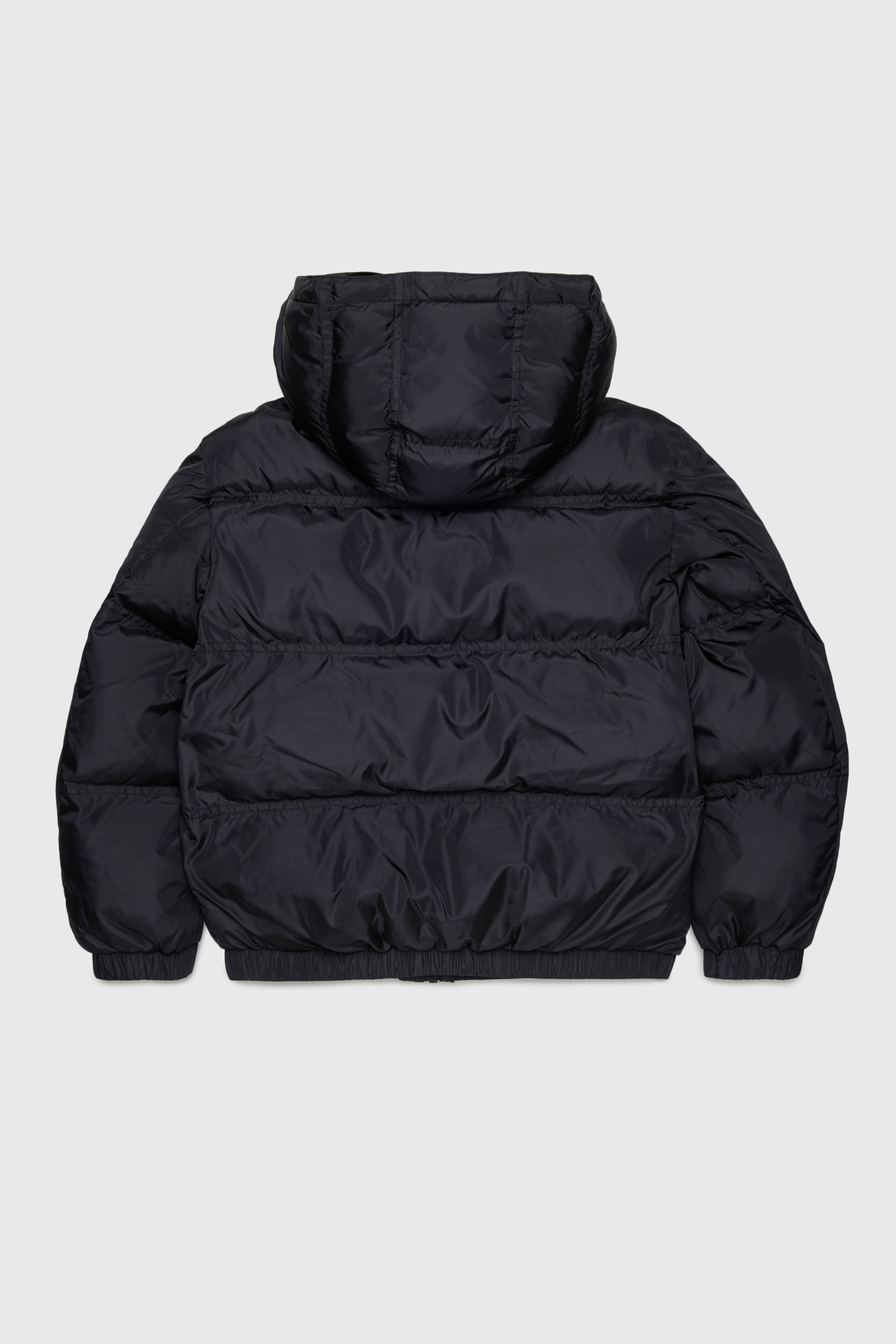 Diesel - JRIVON, Unisex's Hooded puffer jacket with oversized pockets in Black - 2