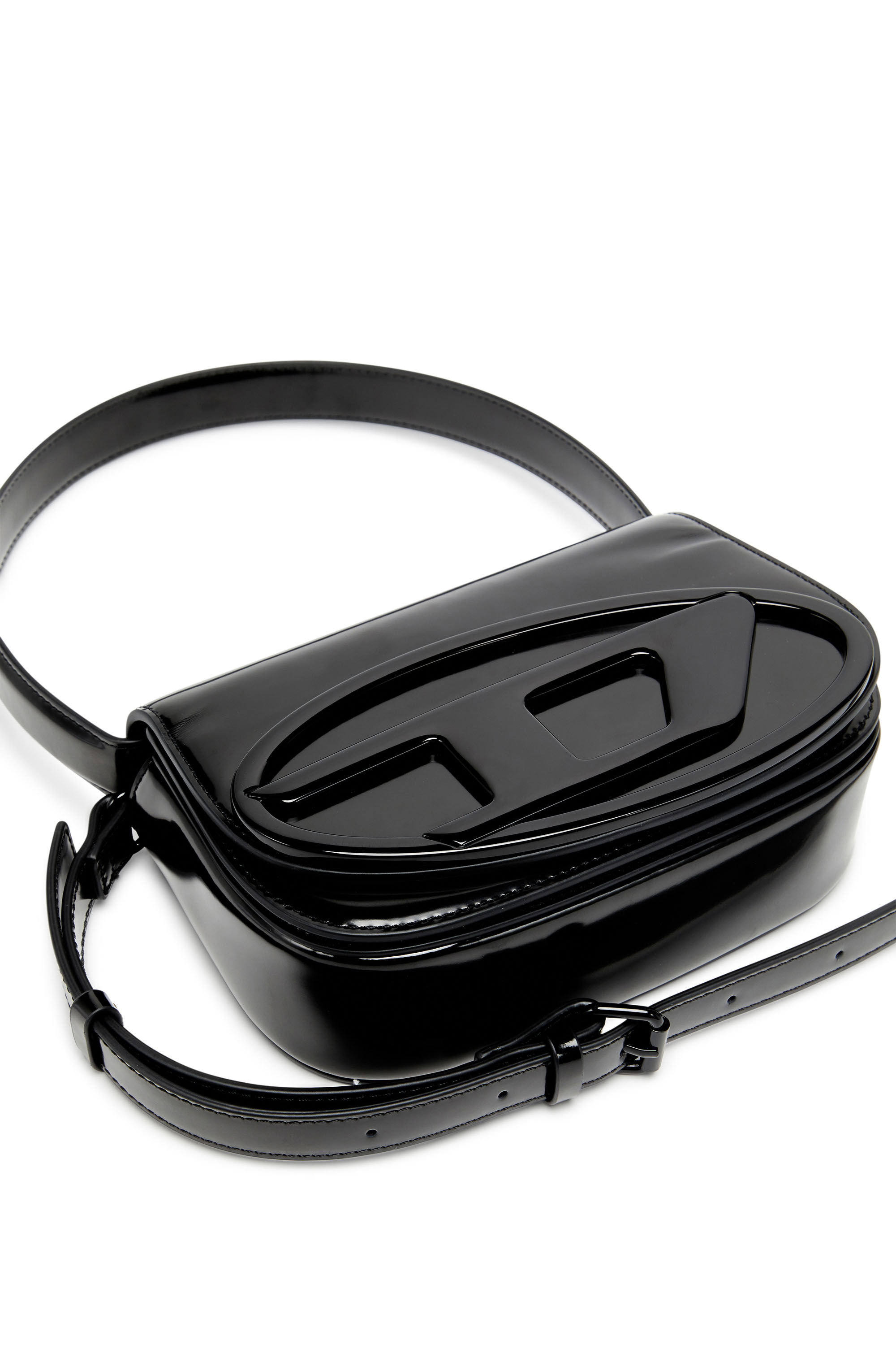 Diesel - 1DR, Woman's 1DR-Iconic shoulder bag in mirrored leather in Black - 2