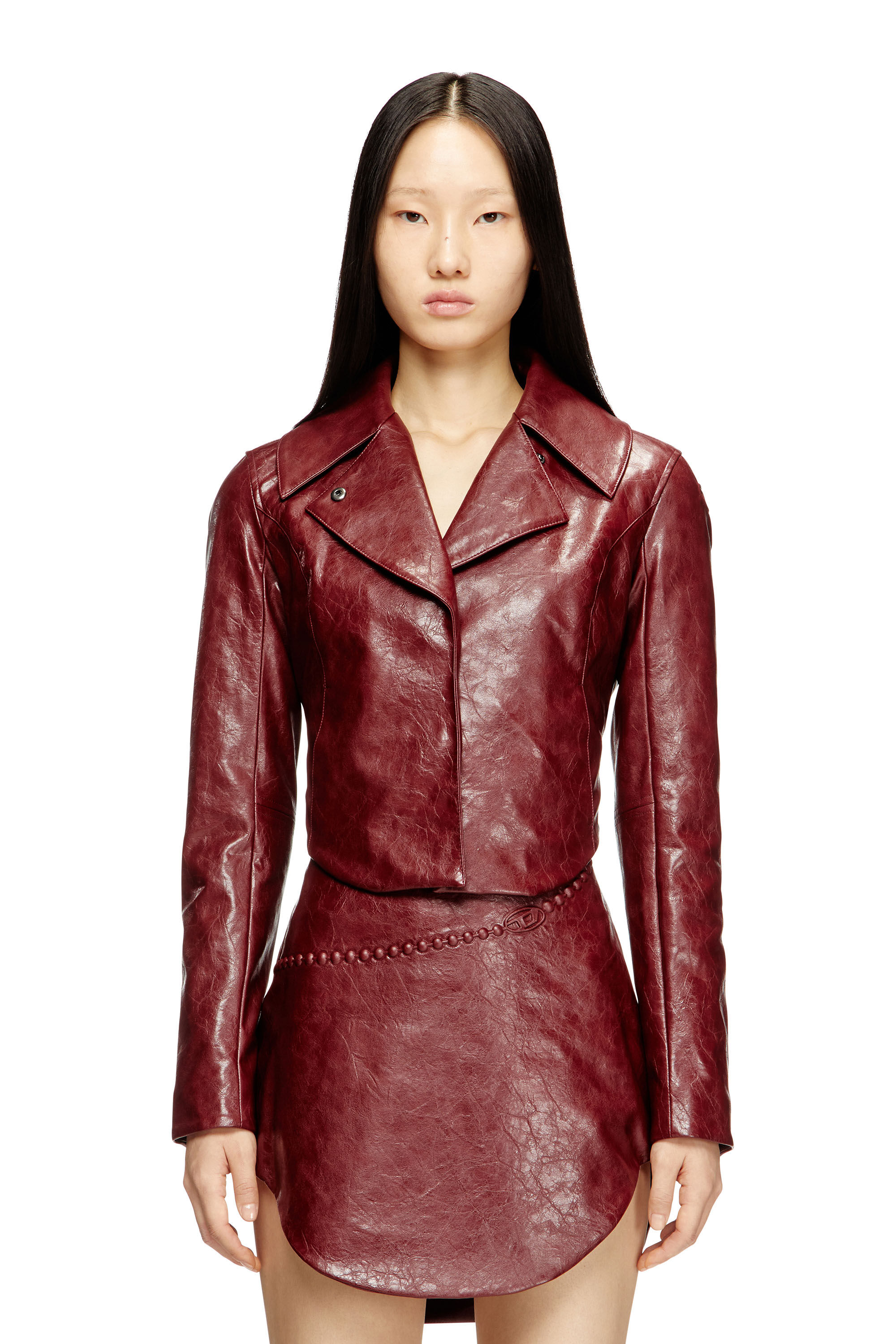 Diesel - G-AMECK, Woman's Tailored jacket in coated fabric in null - 3