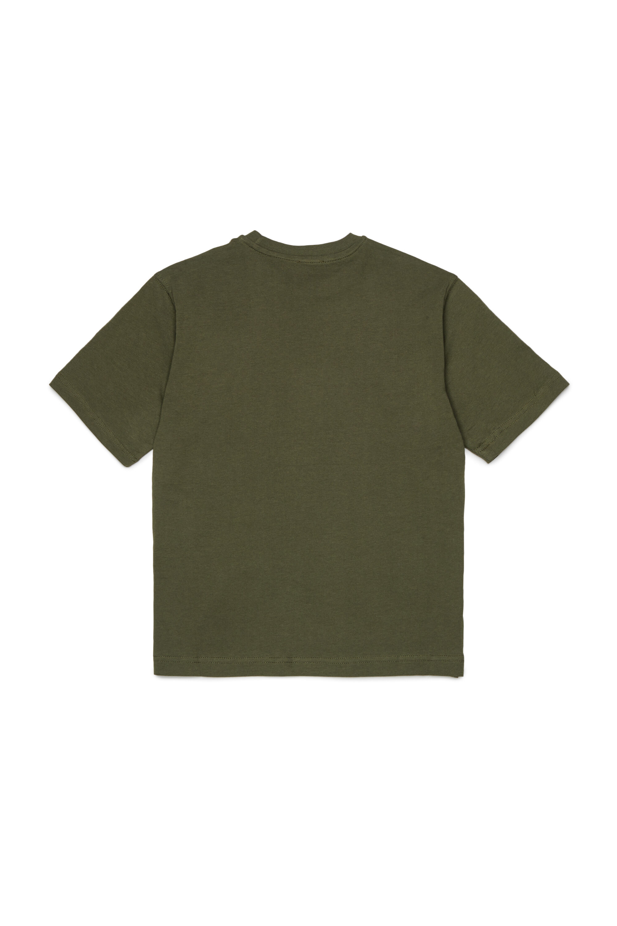 Diesel - TCIRCLE OVER, Man's Cotton T-shirt with Diesel print in Military Green - 2