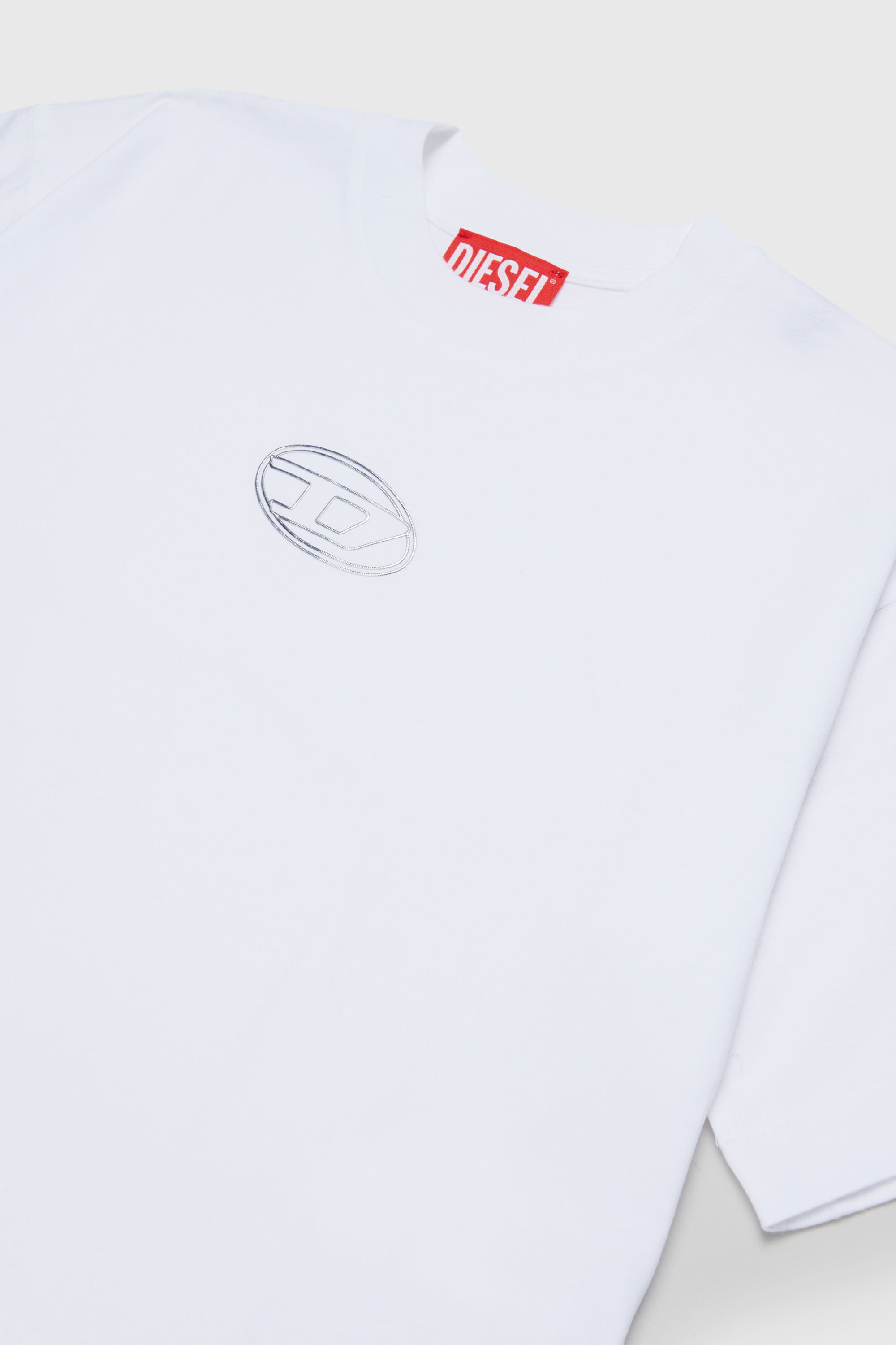 Diesel - TLIXIN, Woman's Cropped T-shirt with Oval D logo in White - 3