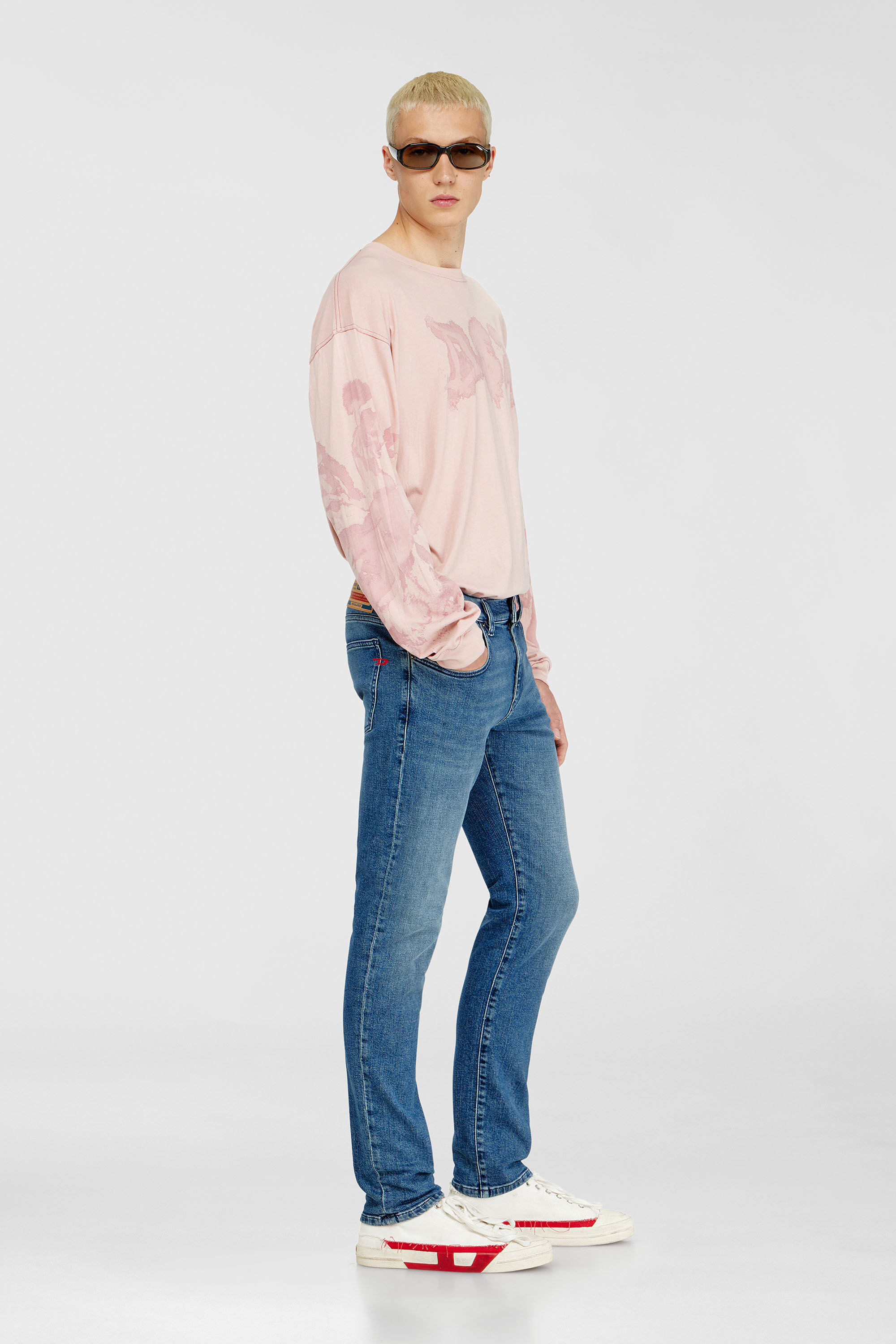 Diesel - Man's Slim Jeans 2019 D-Strukt 0HDBK, Medium blue - 1