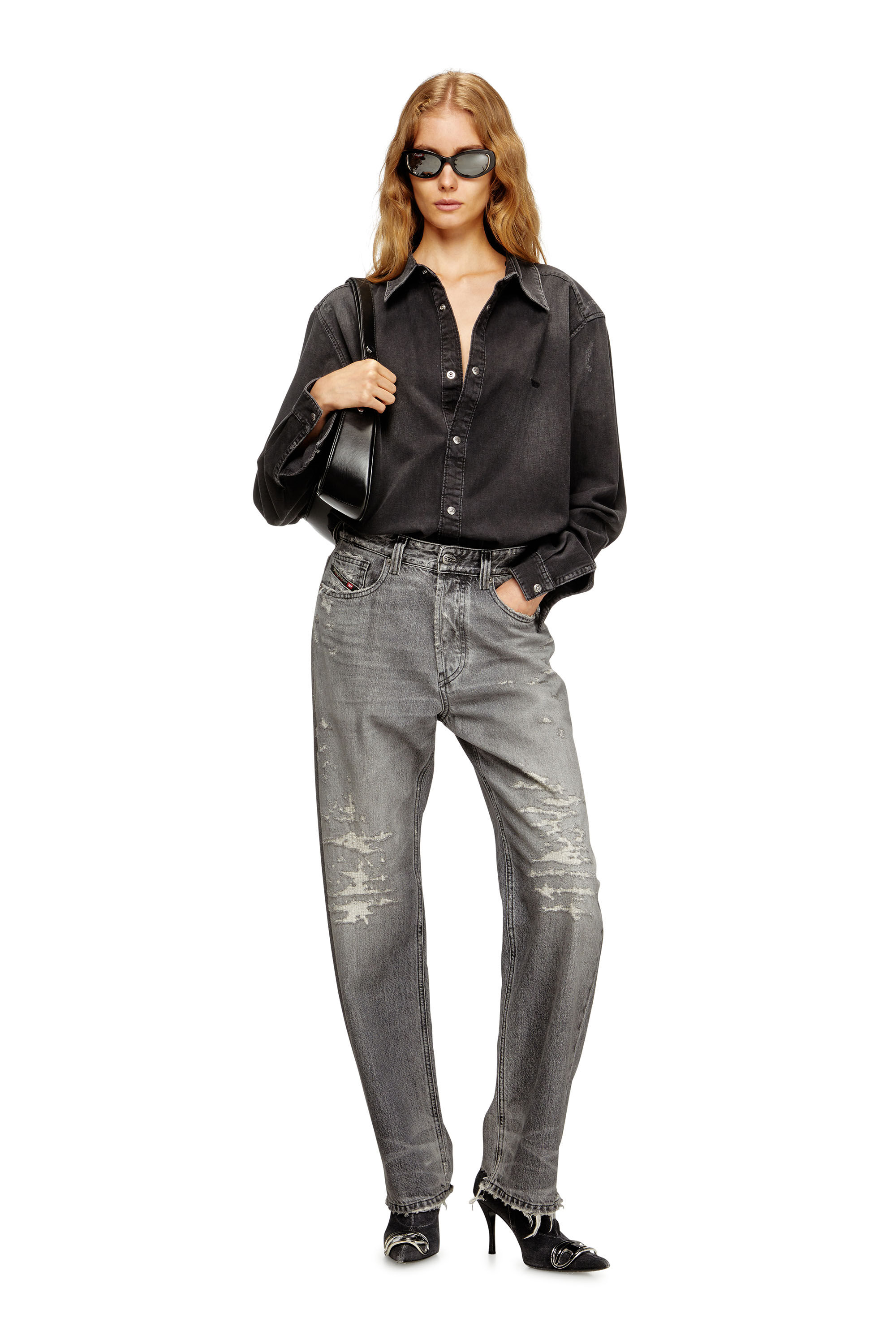 Diesel - Woman's Regular Jeans 1988 D-Ark 09M64, Grey - 1