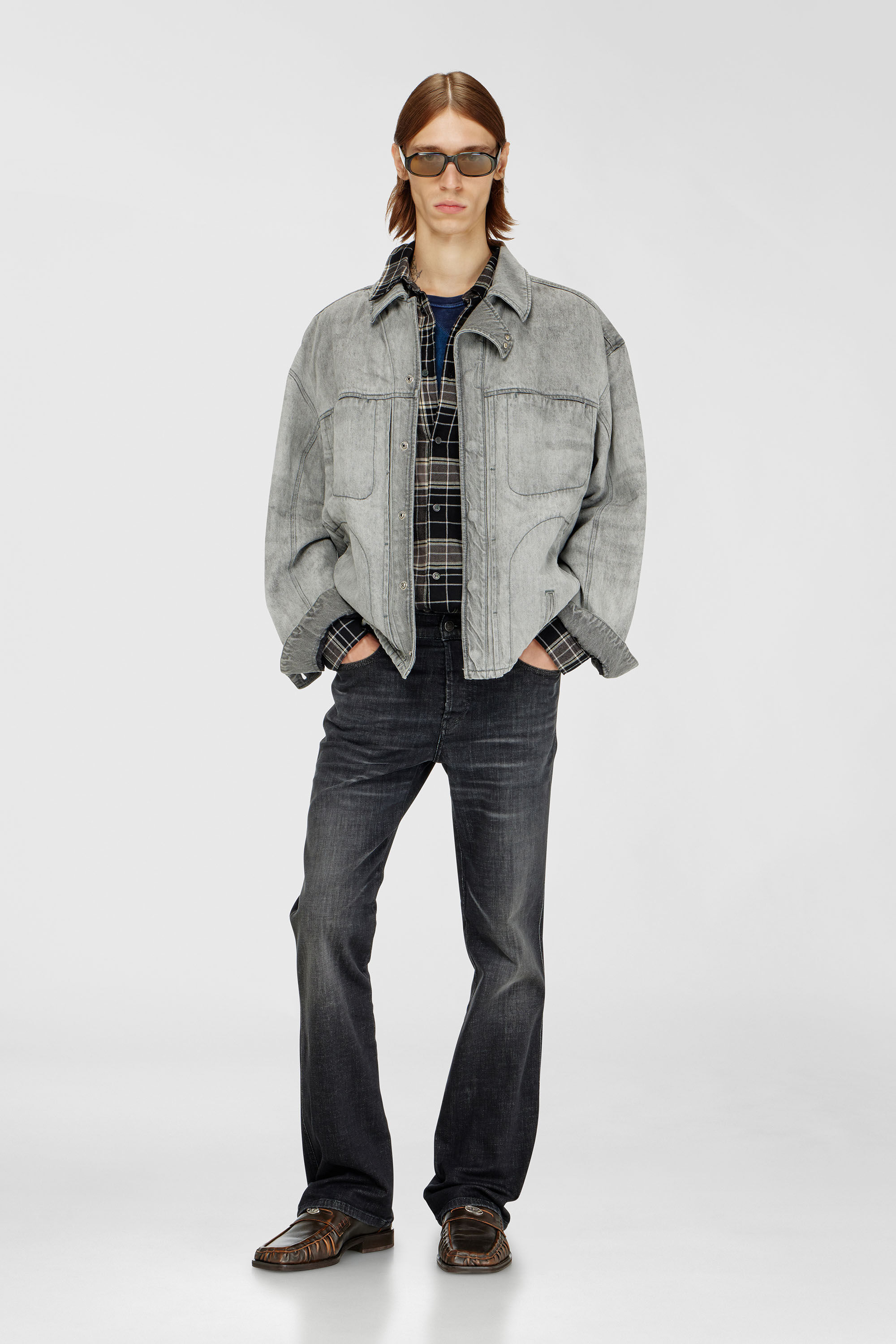 Diesel - Man's Bootcut Jeans 1998 D-Buck 09H34, Black/Dark grey - 1