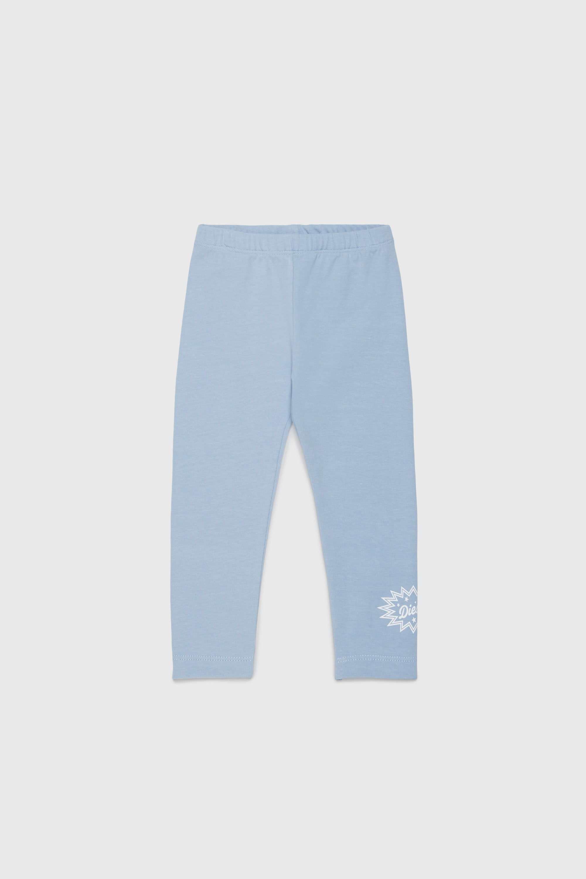 Diesel - PFUMB, Woman's Leggings with starburst logo print in Light Blue - 1