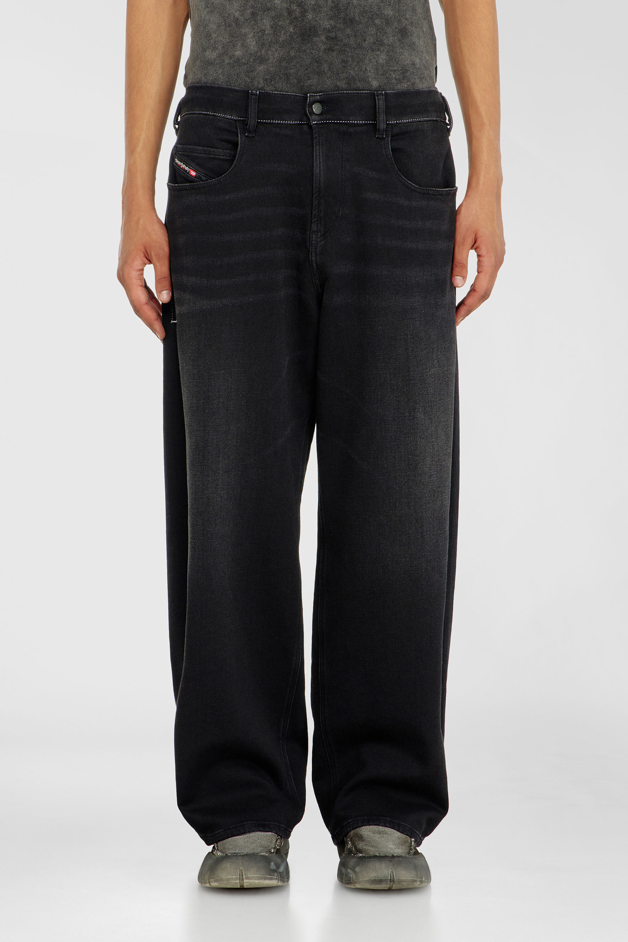 Diesel - Unisex's Relaxed 2097 D-Enim-M Joggjeans&reg; 09P90, Black/Dark grey - 2