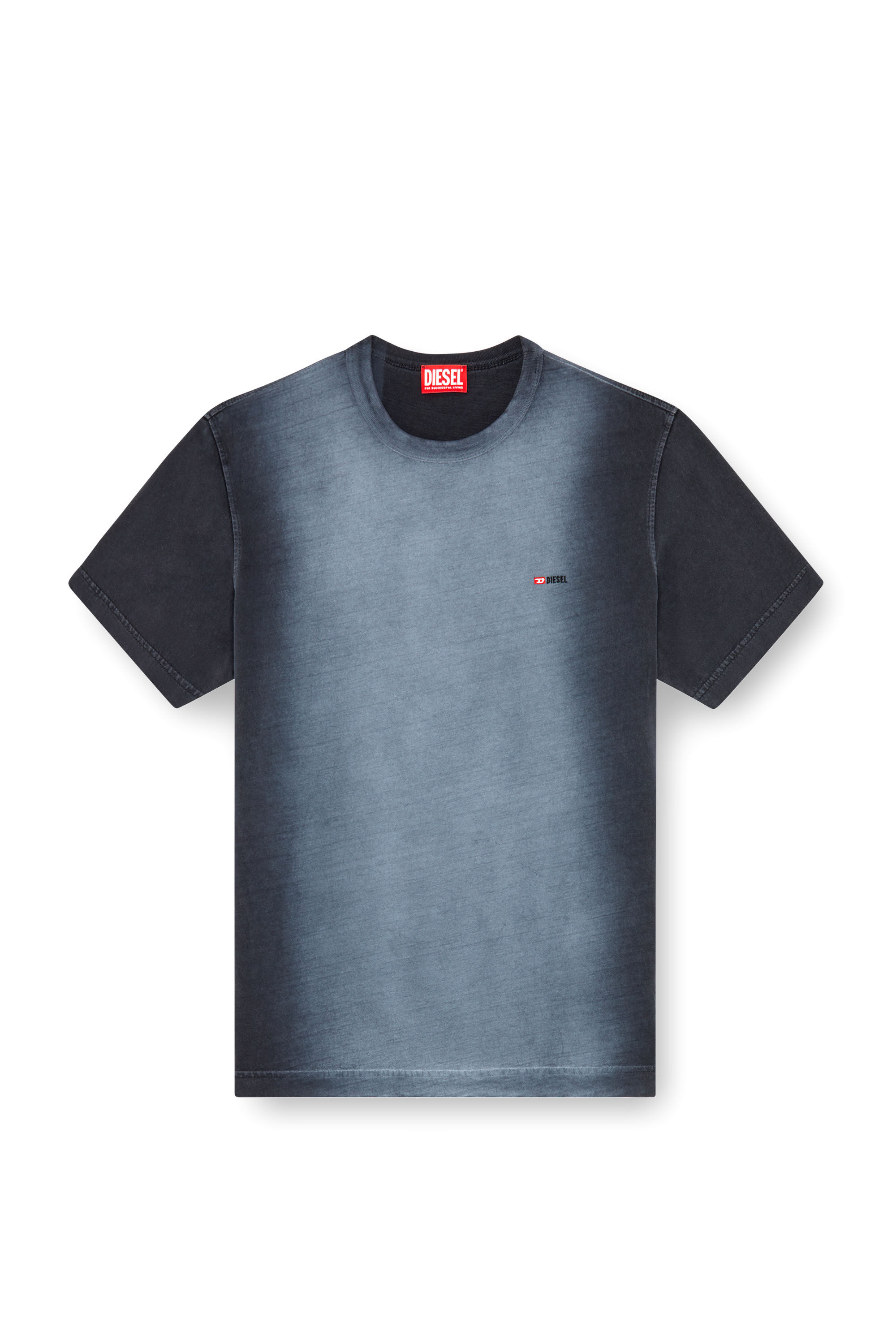 Diesel - T-ADJUST-Q2, Man's T-shirt in sprayed cotton jersey in Black - 2