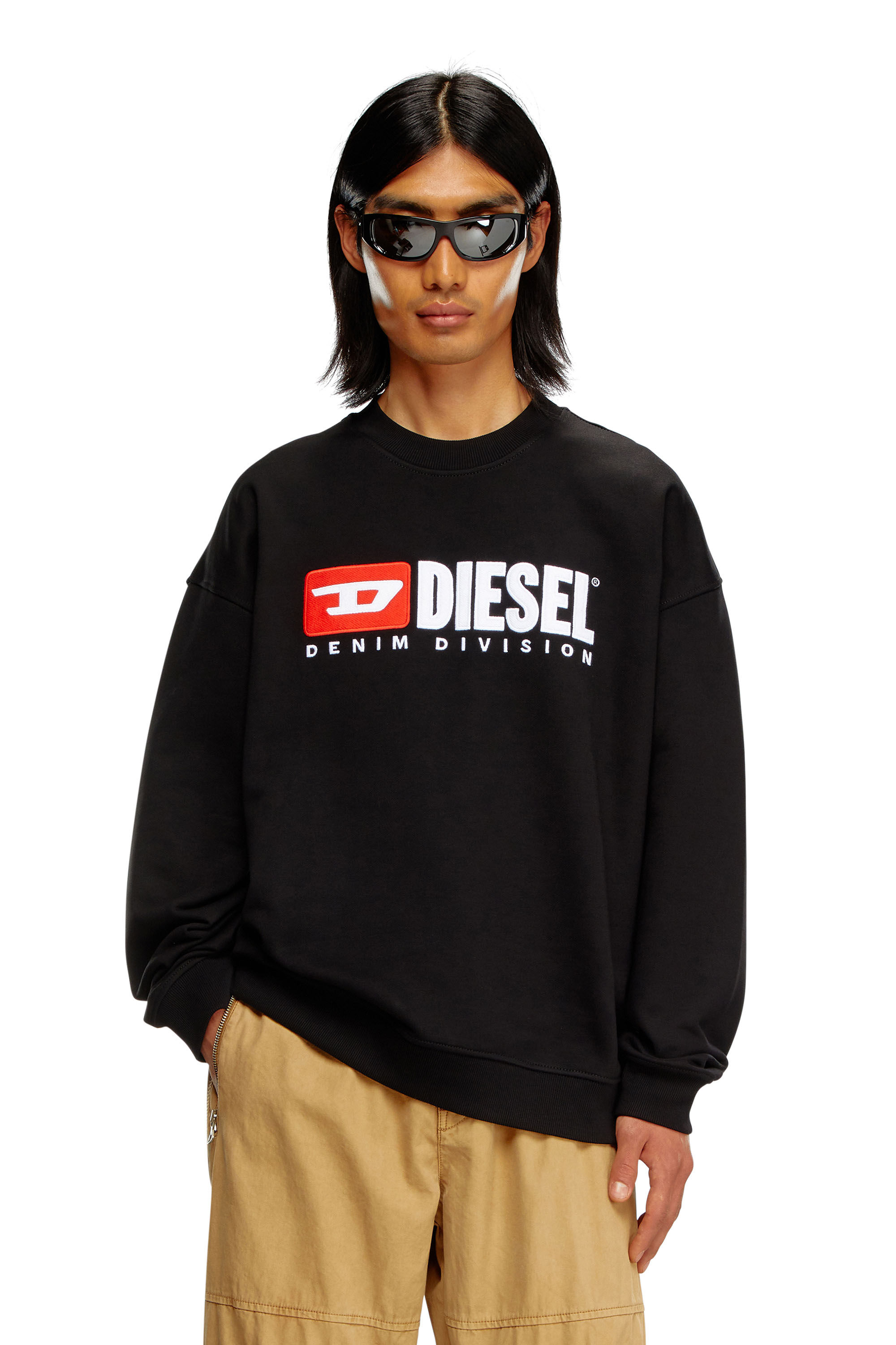 Diesel - S-BOXT-DIV, Man's Sweatshirt with Denim Division logo in Black - 3