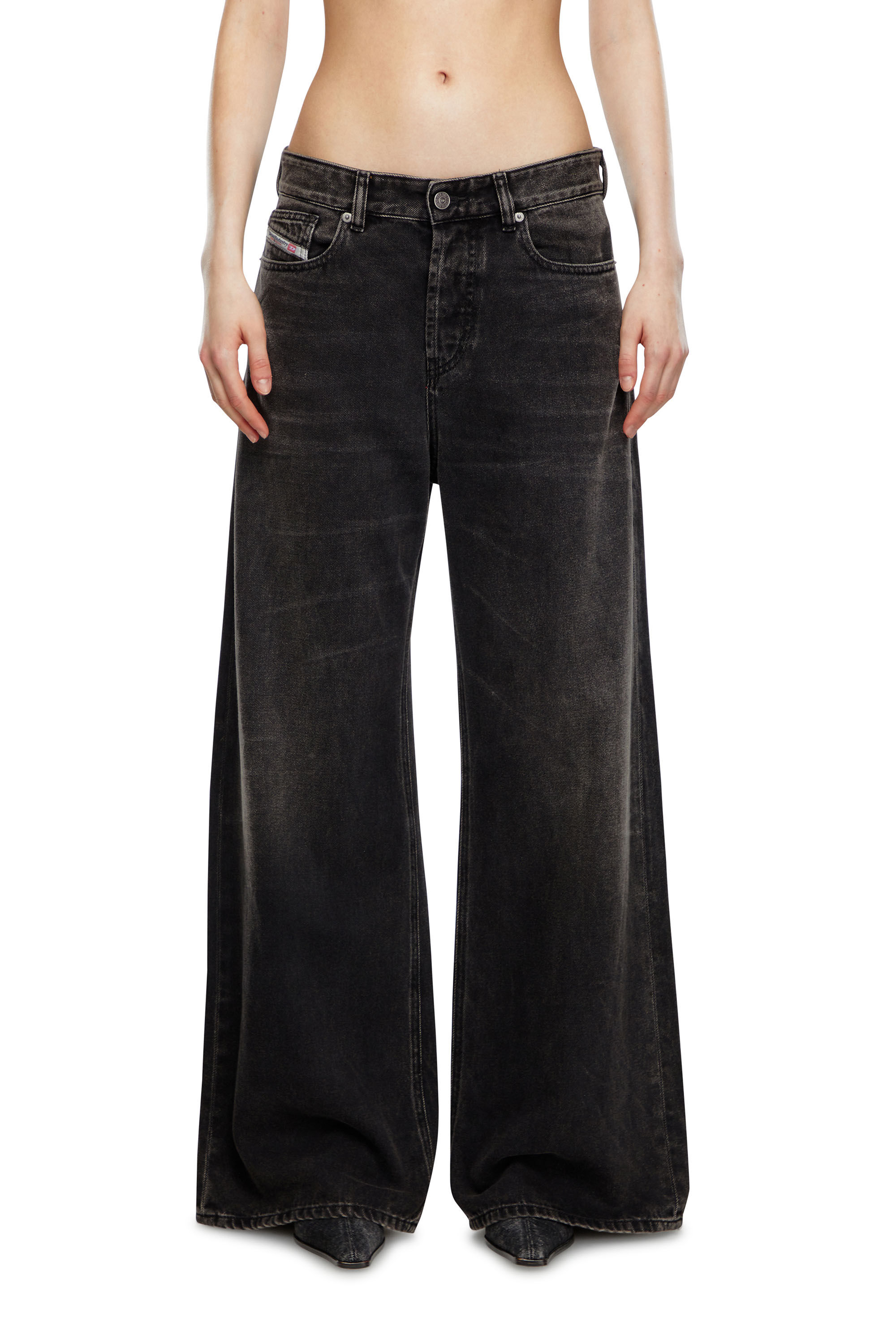 Diesel - Woman's Straight Jeans 1996 D-Sire 09J96, Black/Dark grey - 3