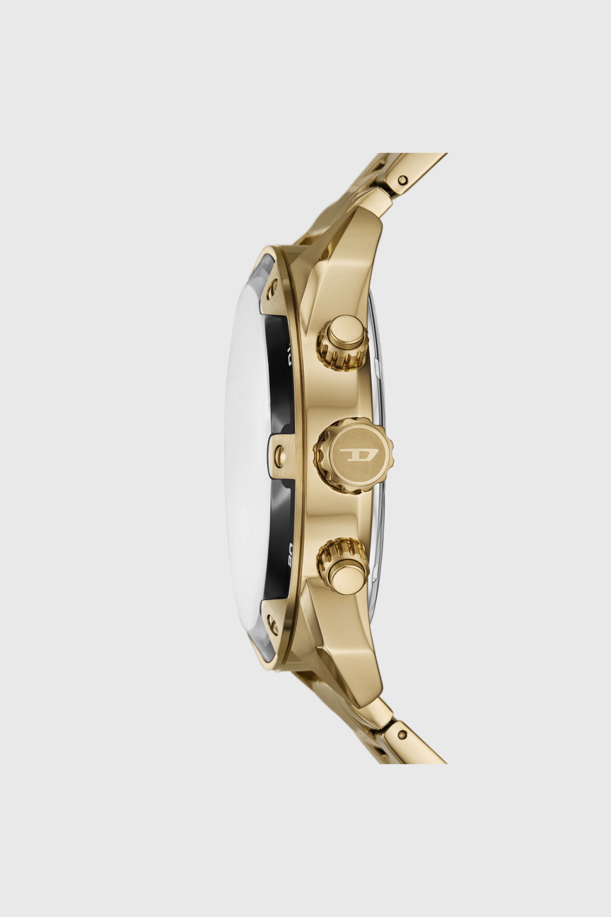 Diesel - DZ4678, Man's Diesel Spiked Chronograph Gold-Tone Stainless Steel Watch in Gold - 3