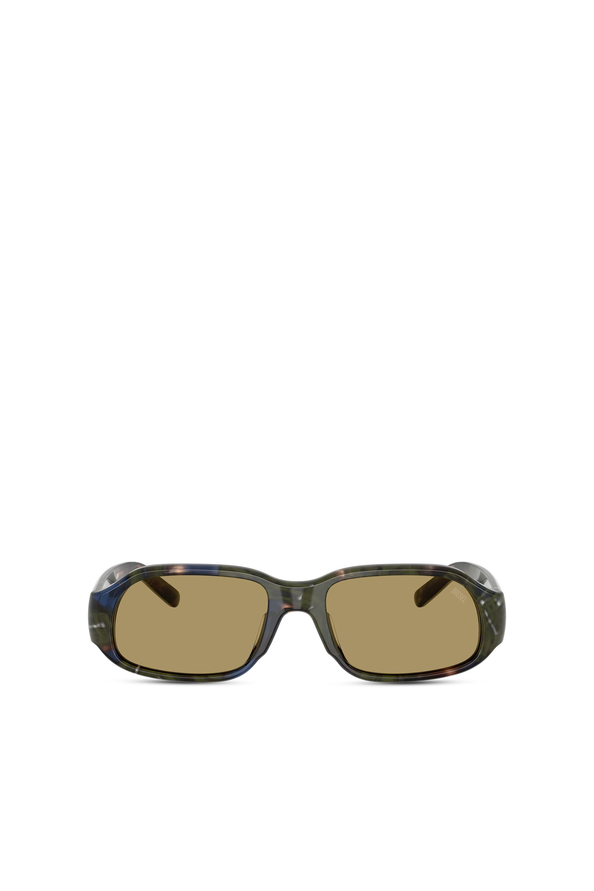 Diesel - 0DL2009U, Unisex's Rectangle sunglasses in Green/Brown - 1