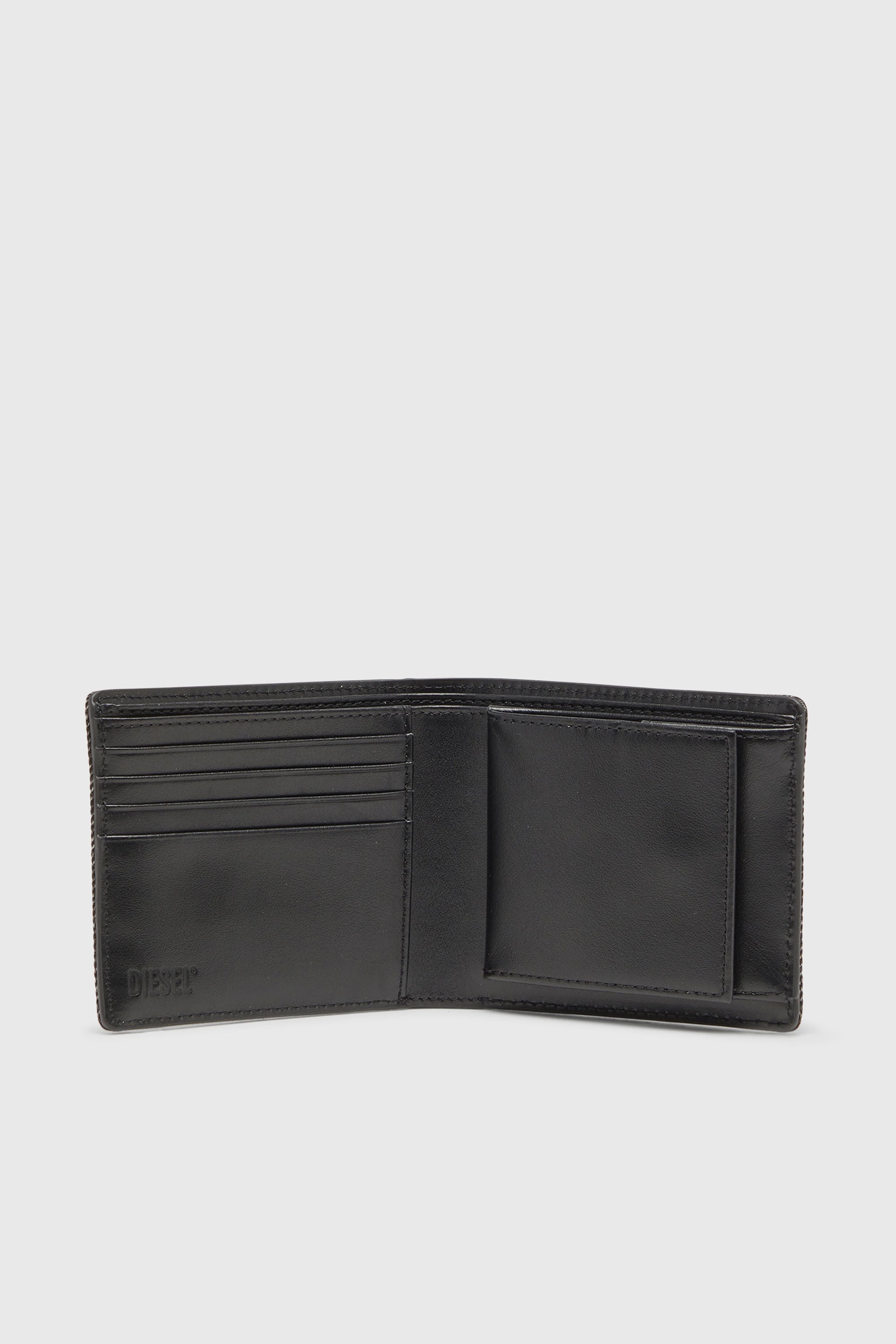 Diesel - 1DR BI FOLD COIN S 3D, Unisex's Wallet in washed denim in Dark grey - 3