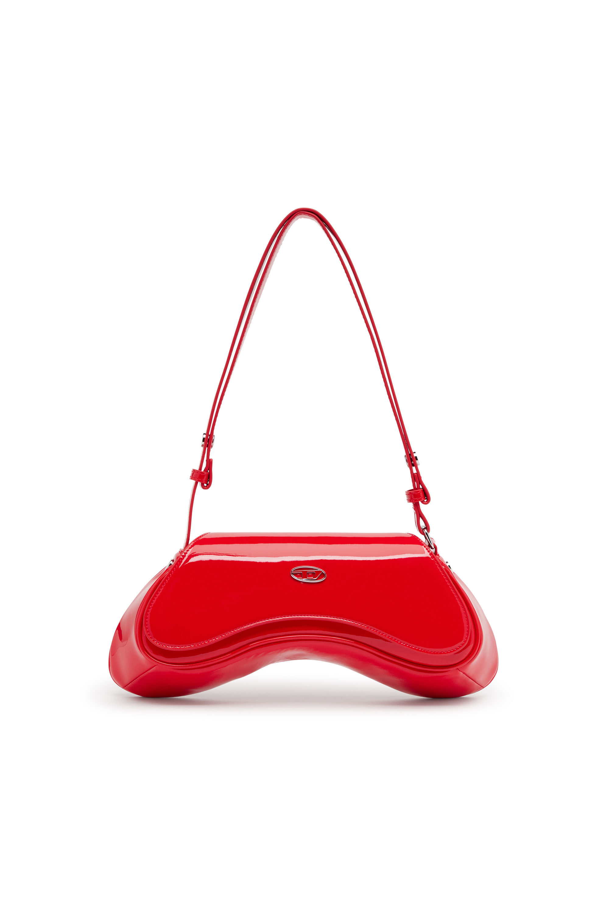 Diesel - PLAY CROSSBODY, Woman's Play-Glossy crossbody bag in Red - 1