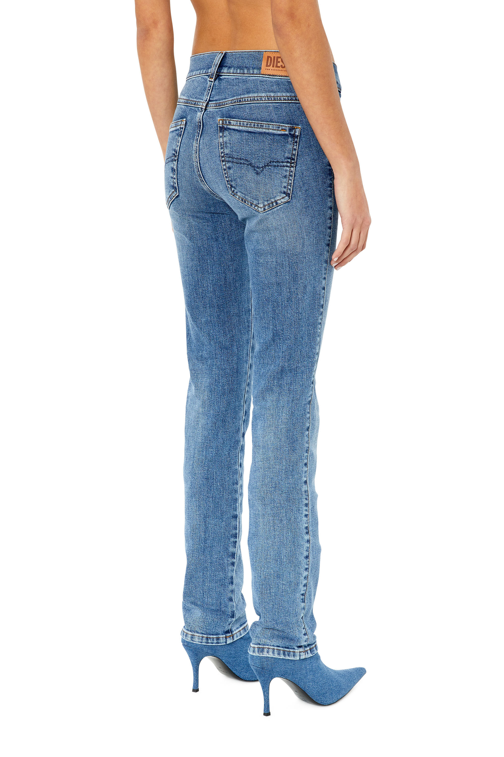 Diesel - Sandy E09AA Straight Jeans, Medium blue - Image 4
