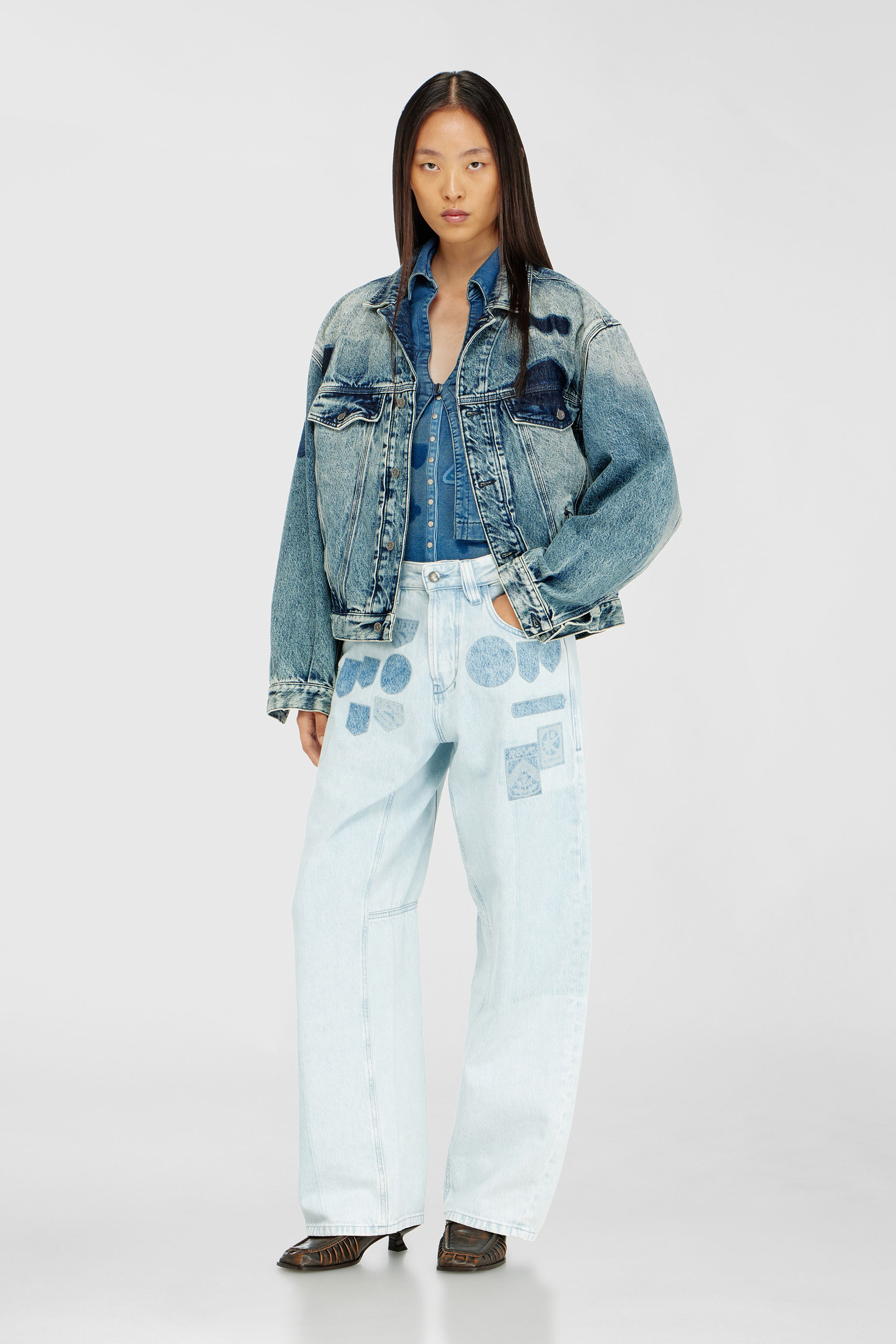 Diesel - Unisex's Relaxed Jeans 1997 D-Enim-M 0IFBQ, Light Blue - 7