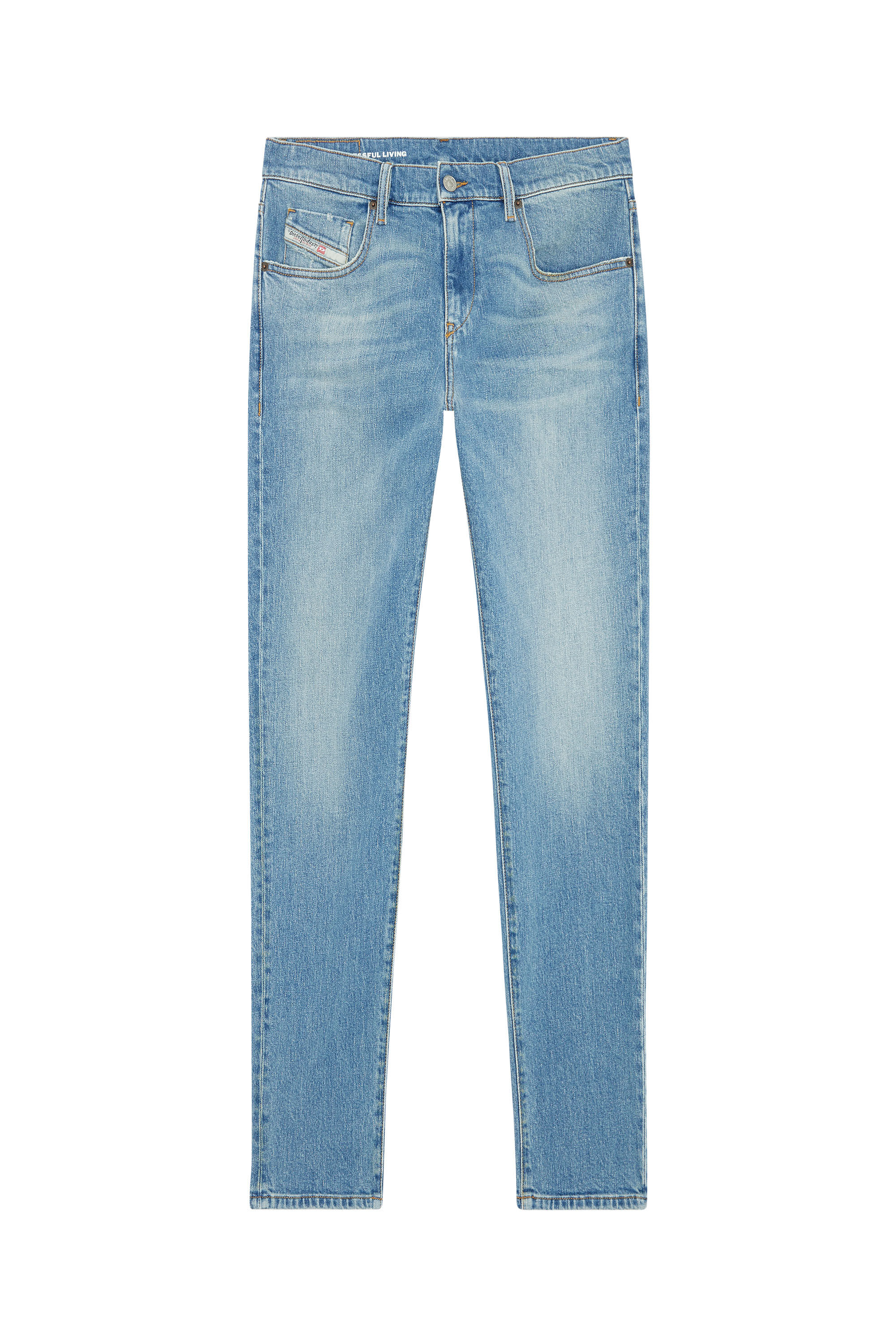 Diesel - 2019 D-Strukt 007L3 Slim Jeans, Light Blue - Image 2