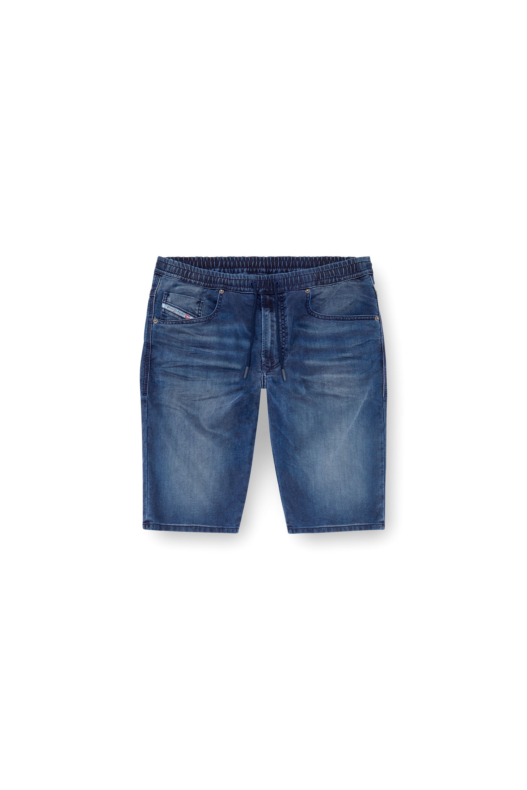 Diesel - 2033 D-KROOLEY-SHORT JOGG, Man's Chino shorts in JoggJeans in Medium blue - 2