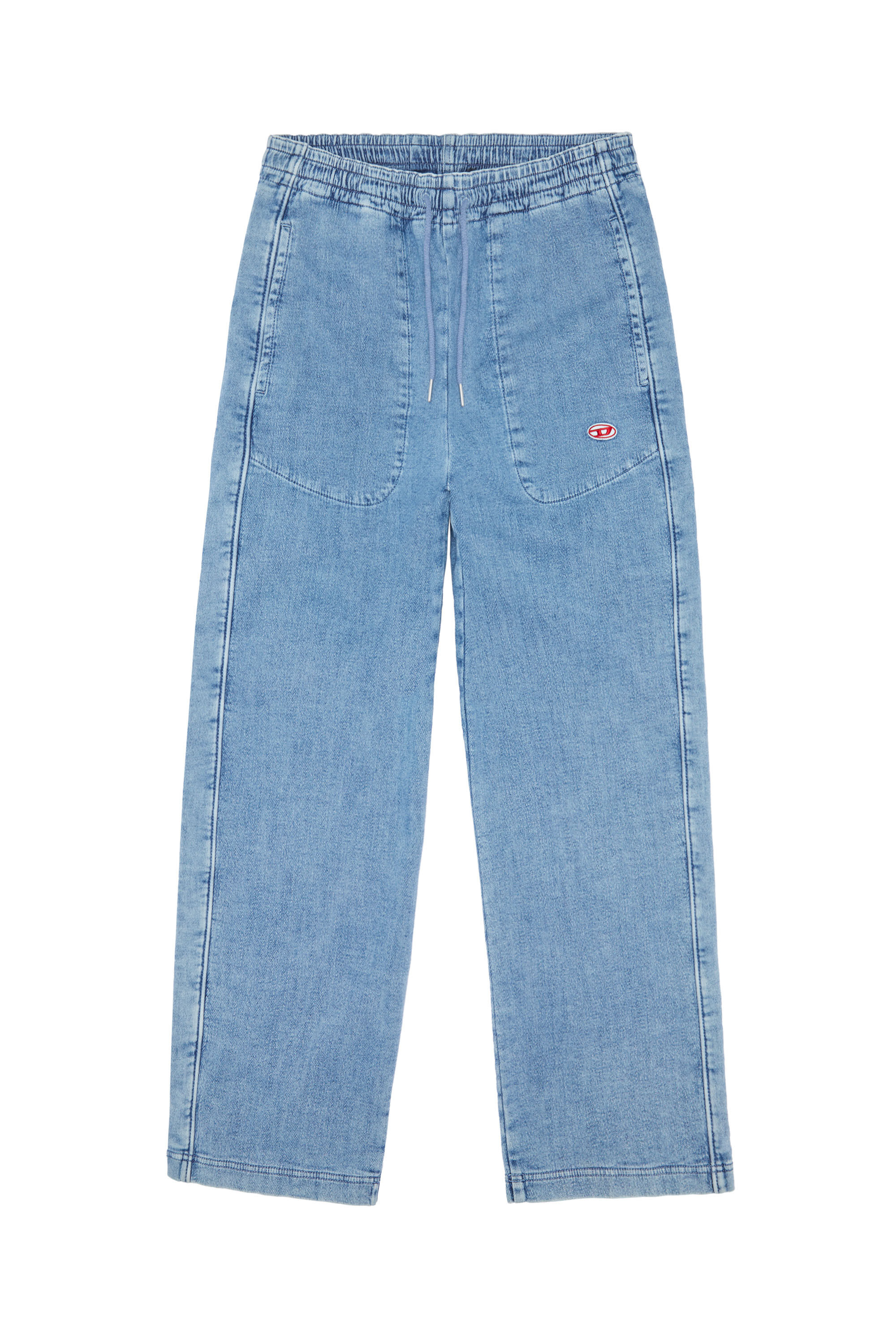 Diesel - Straight D-Martians Track Denim 09D01, Light Blue - Image 2