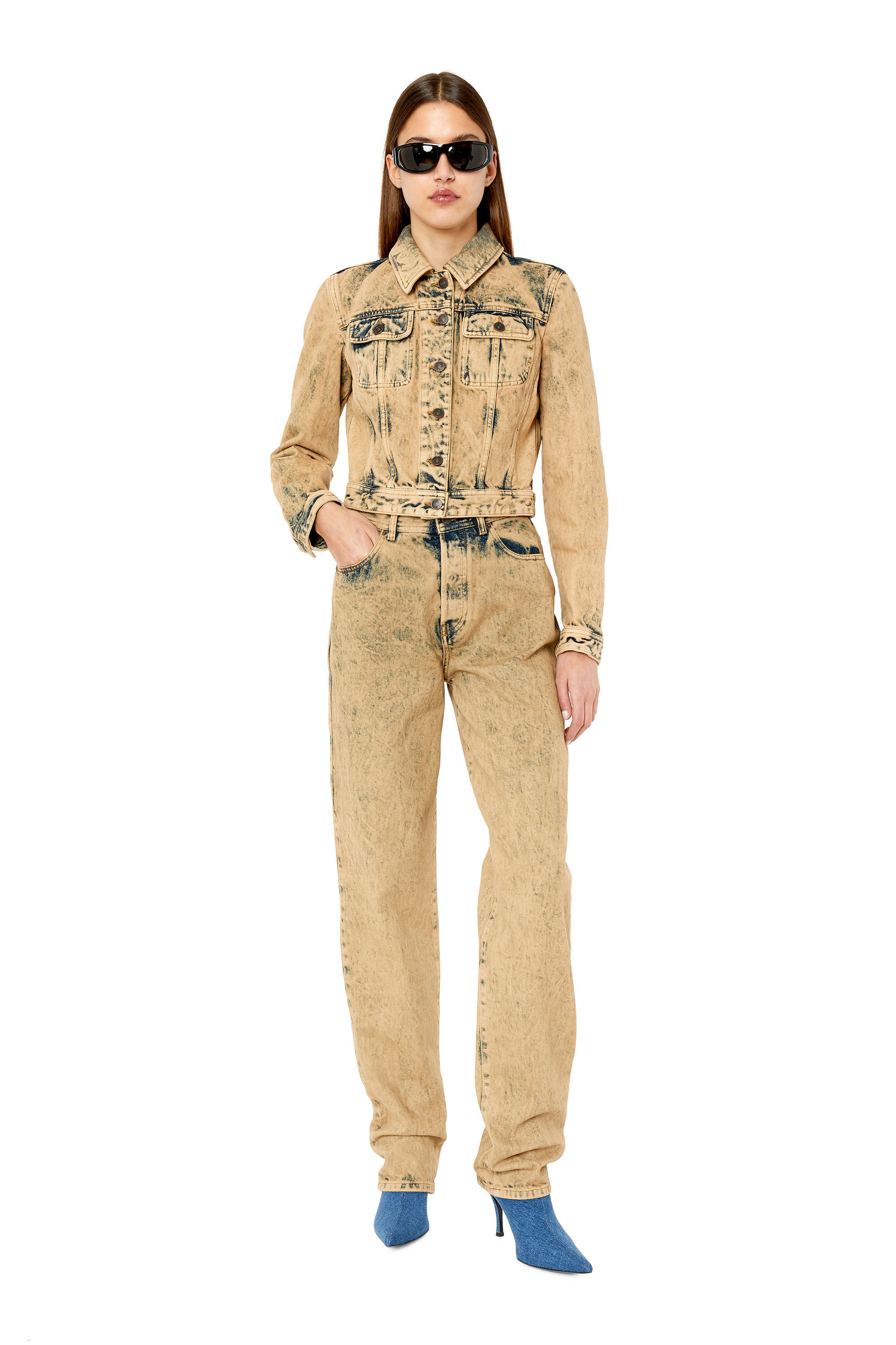 Diesel - 1956 D-Tulip 09F22 Straight Jeans, Light Brown - Image 1