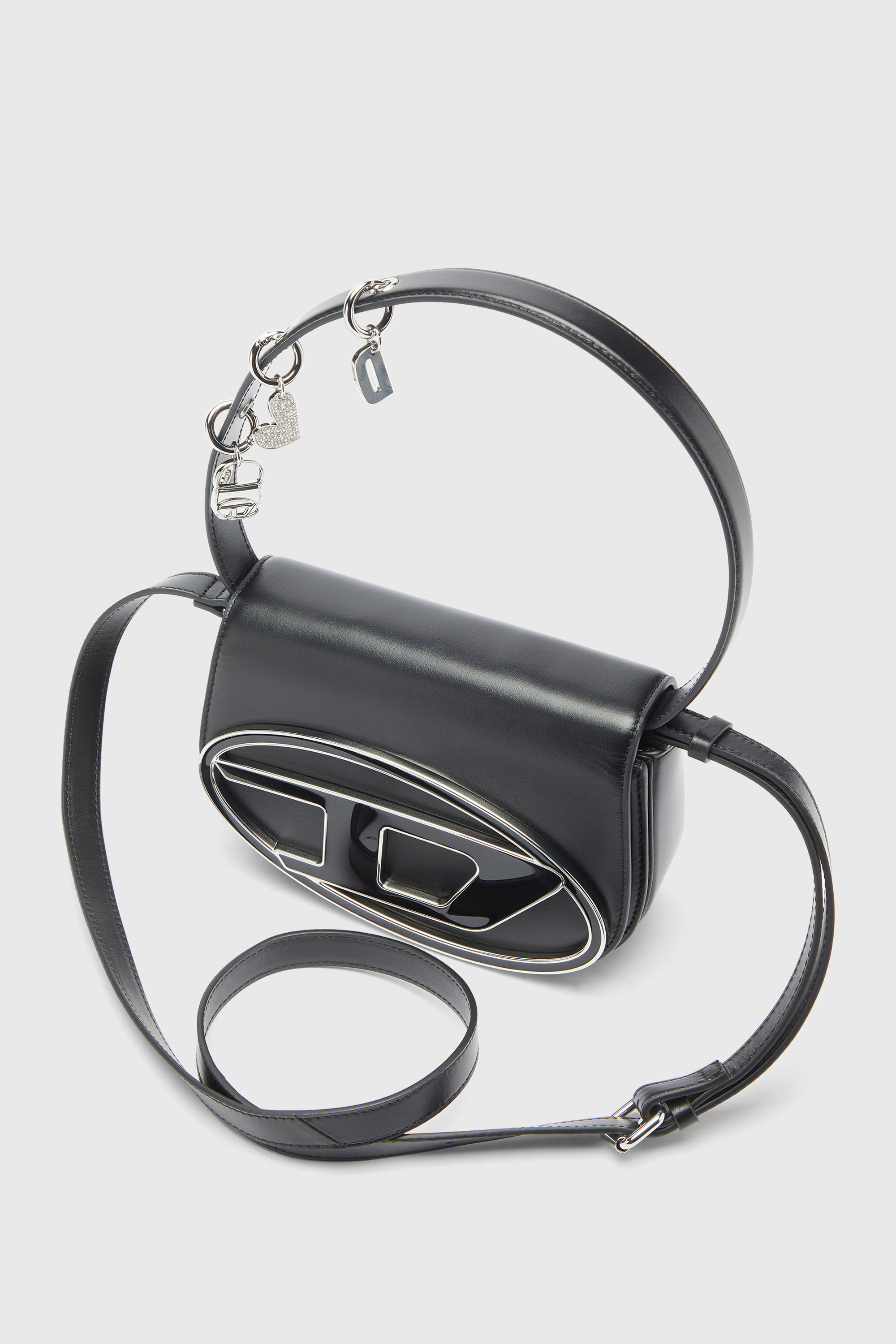 Women's 1DR -Iconic shoulder bag in leather with handle charms